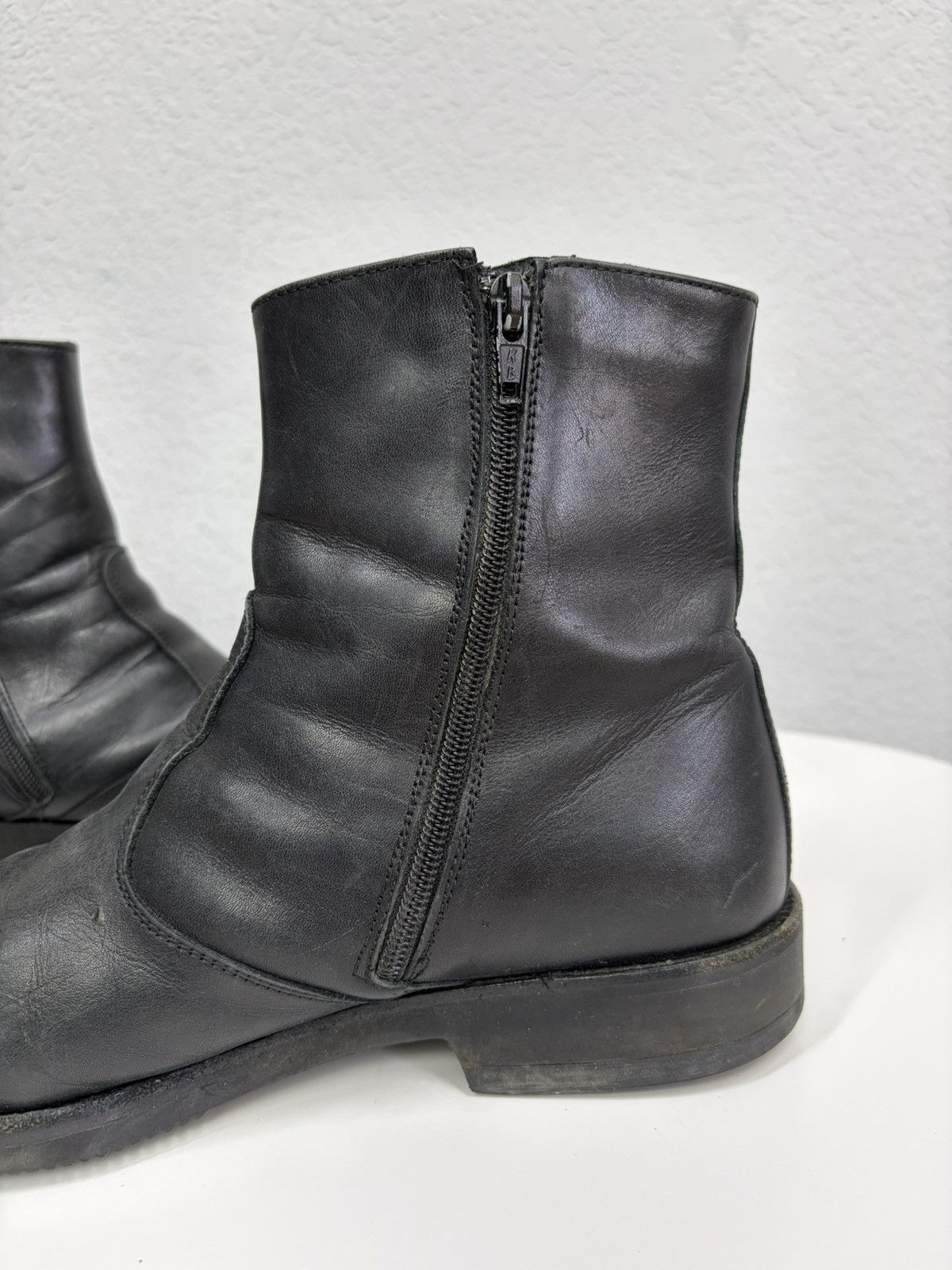 14th Addiction Vintage Rick Owens Style y2k Leather Biker Boots CCP Guidi Size US 9 / EU 42 - 14 Thumbnail