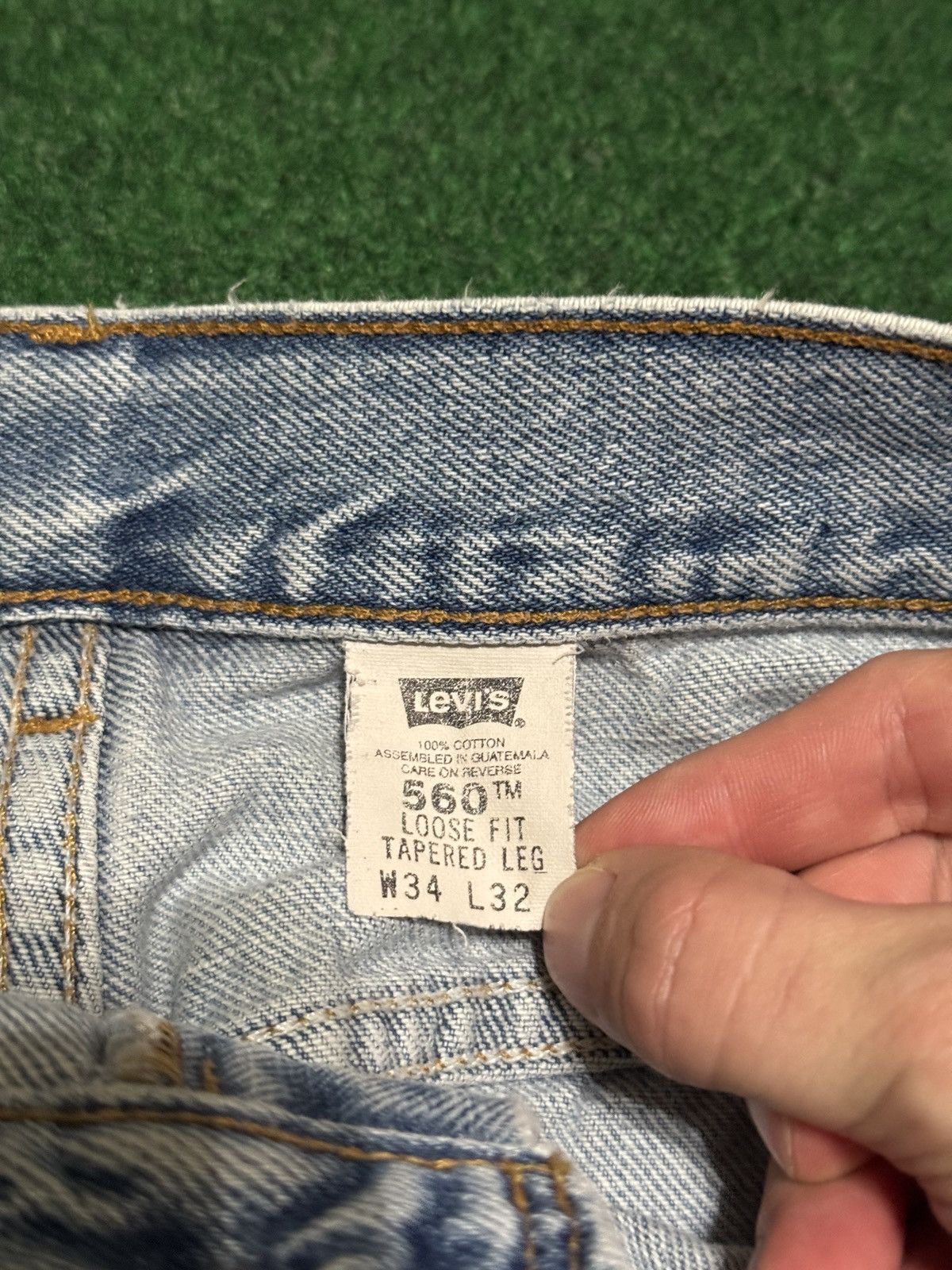 Levi's Vintage Clothing Levi’s 560 Loose Baggy Fit Grunge 34x32 Skater Jeans Size US 34 / EU 50 - 4 Thumbnail
