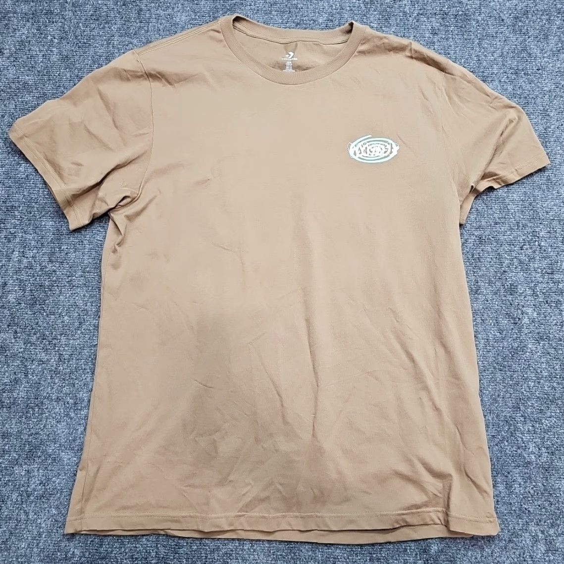 Converse VINTAGE Converse T-Shirt Men XL Brown Cartoon Retro Design Sticker Bomb Advertisement Print Crew Neck Short Sleeve Regular Fit Logo Pattern Solid Size US XL / EU 56 / 4 - 3 Thumbnail