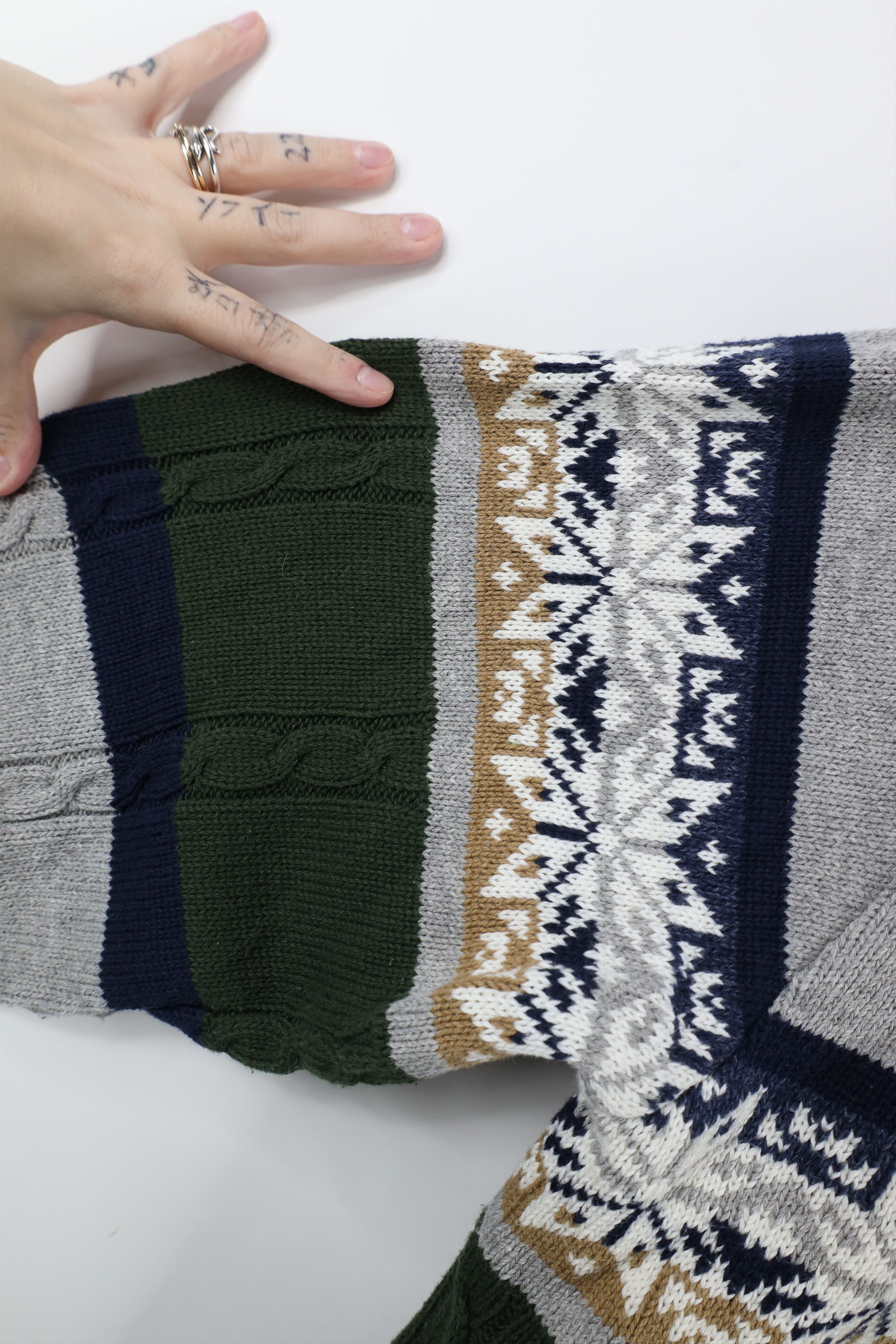 Ralph Lauren × Vintage Vintage 90s Chaps Ralph Lauren Snowflake Cable Sweater USA Size US L / EU 52-54 / 3 - 6 Thumbnail