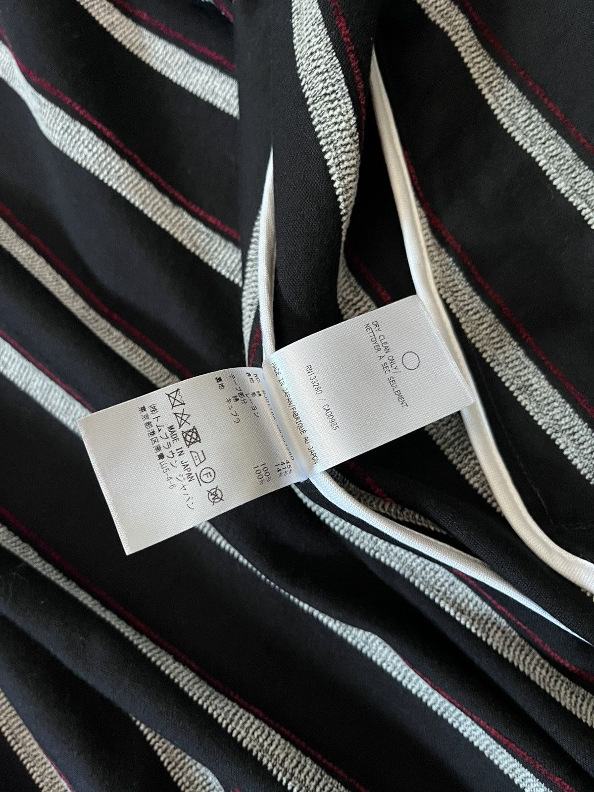 Thom Browne Thom Browne striped jacket cotton wool navy white red Size US L / EU 52-54 / 3 - 16 Thumbnail