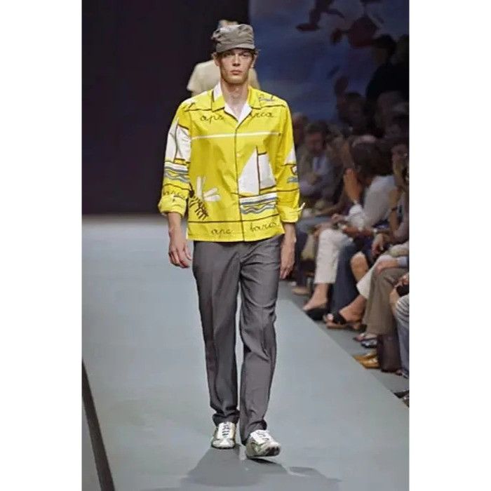 Prada SS05 Sail Boat Bee Yacht Button Down Yellow - 02352 Size US M / EU 48-50 / 2 - 12 Thumbnail