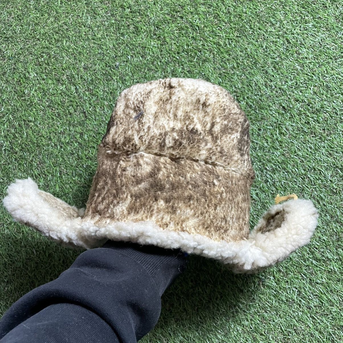 Vintage Vintage Shearling Fur Bucket Hat Distressed Archive Grunge O Size ONE SIZE - 5 Thumbnail
