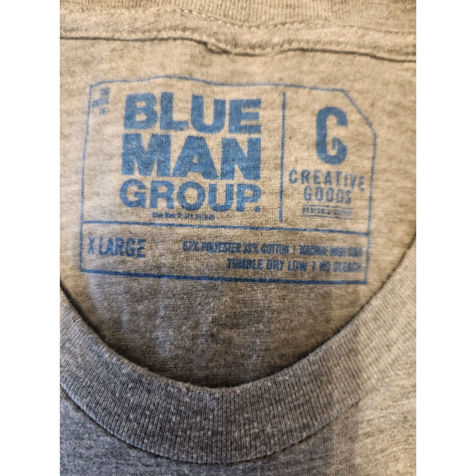 Vintage Blue Man Group Chicago Gray Short Sleeve T-Shirt XL Men Crew Neck Cotton Polyester Graphic Print Music 2010s Vintage: No? Size US XL / EU 56 / 4 - 2 Thumbnail