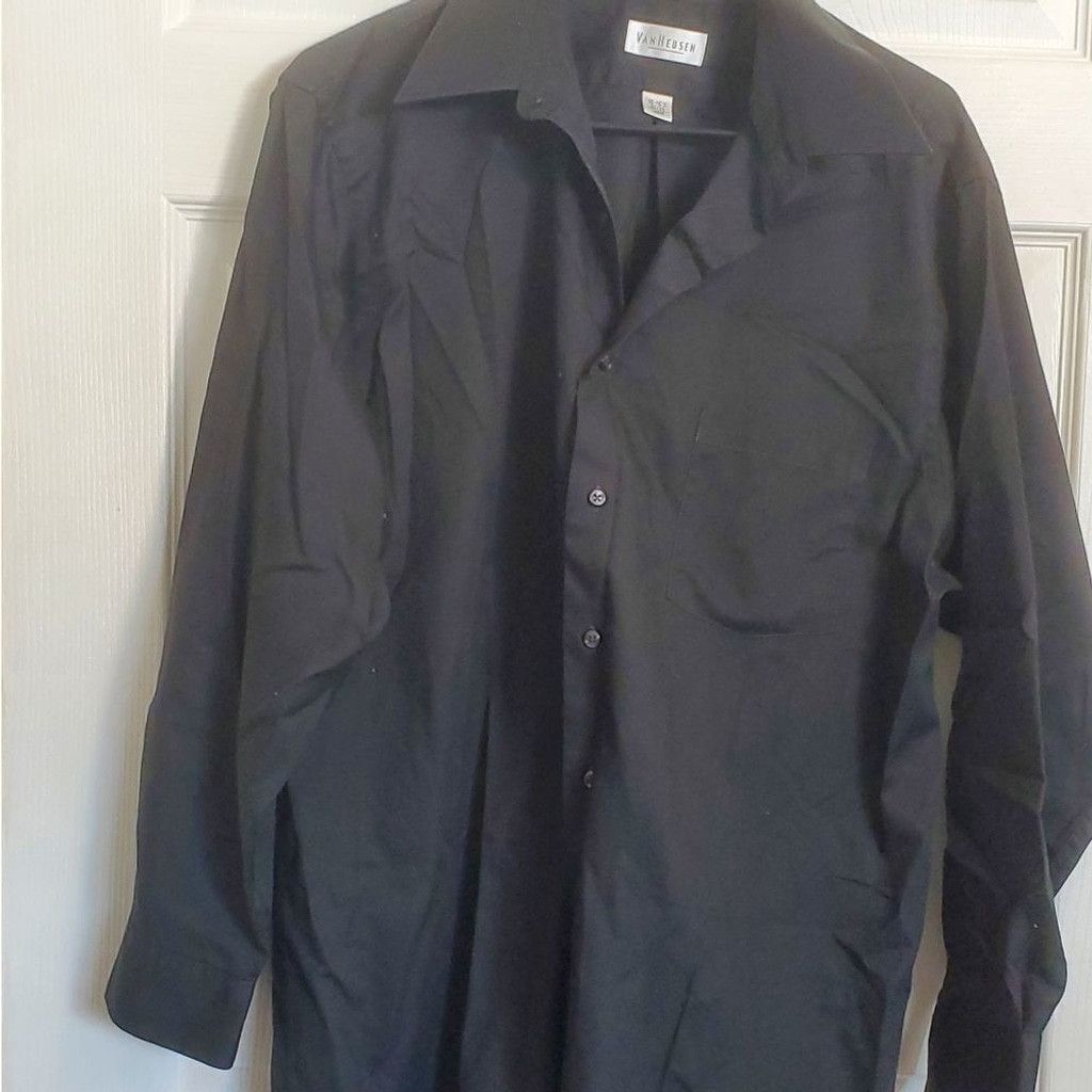 Van Heusen Black Dress Shirt Size US XL / EU 56 / 4 - 1 Thumbnail
