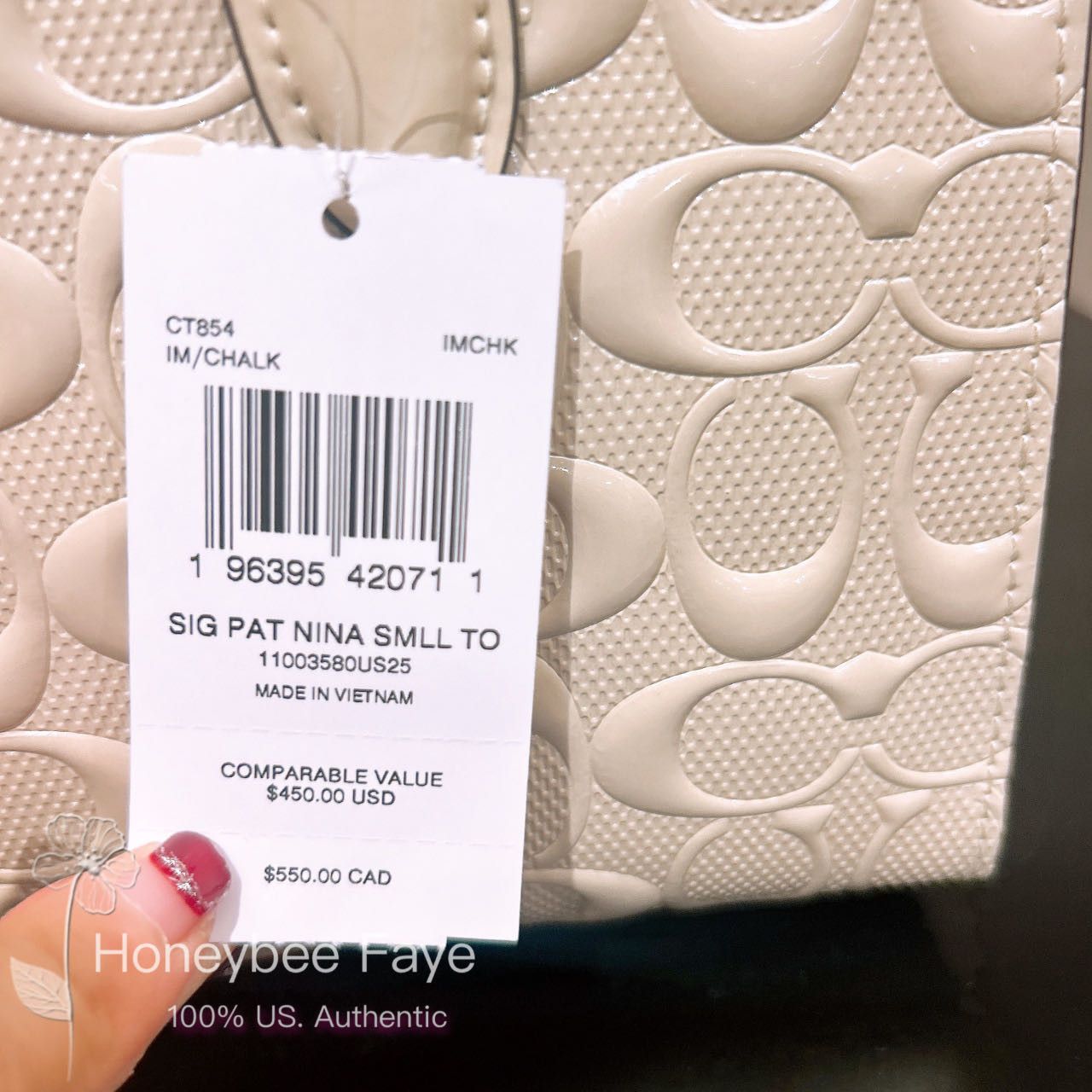 Coach Nina Small Tote Bag In Signature Leather CT854 Size ONE SIZE - 6 Thumbnail