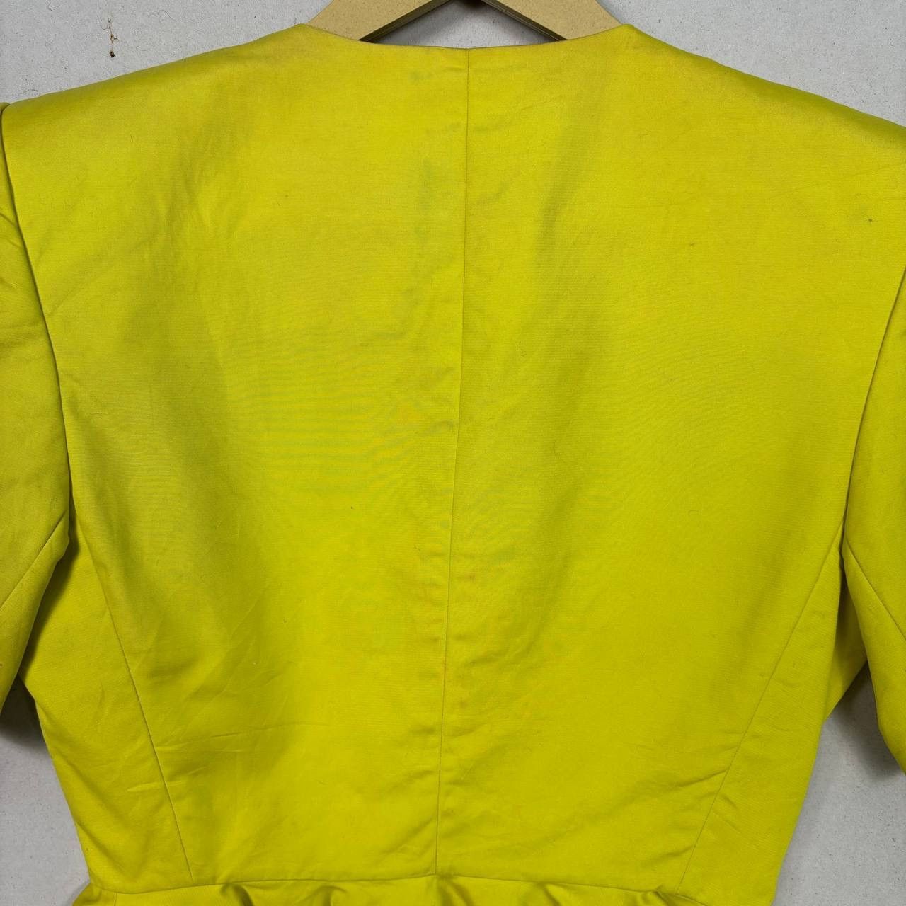 Yves Saint Laurent Vintage YSL Yellow Peplum Blazer Jacket 80s 90s M Size M / US 6-8 / IT 42-44 - 4 Thumbnail