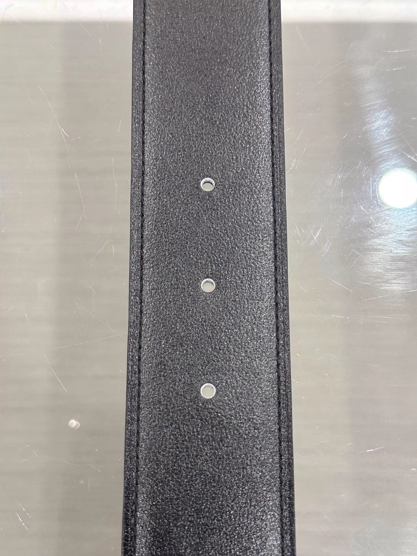 Hermes Hermes Men's 4cm Black Brown H Belt Silver Buckle 100cm Z Size ONE SIZE - 6 Thumbnail