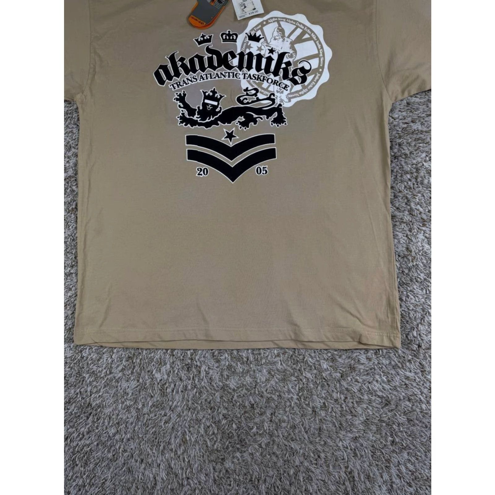 Akademiks VINTAGE Akademiks T-Shirt Hip Hop Trans Atlantic Taskforce Tee XL Ivory Men Short Sleeve Crew Neck Graphic Print 2000s Size US XL / EU 56 / 4 - 3 Thumbnail
