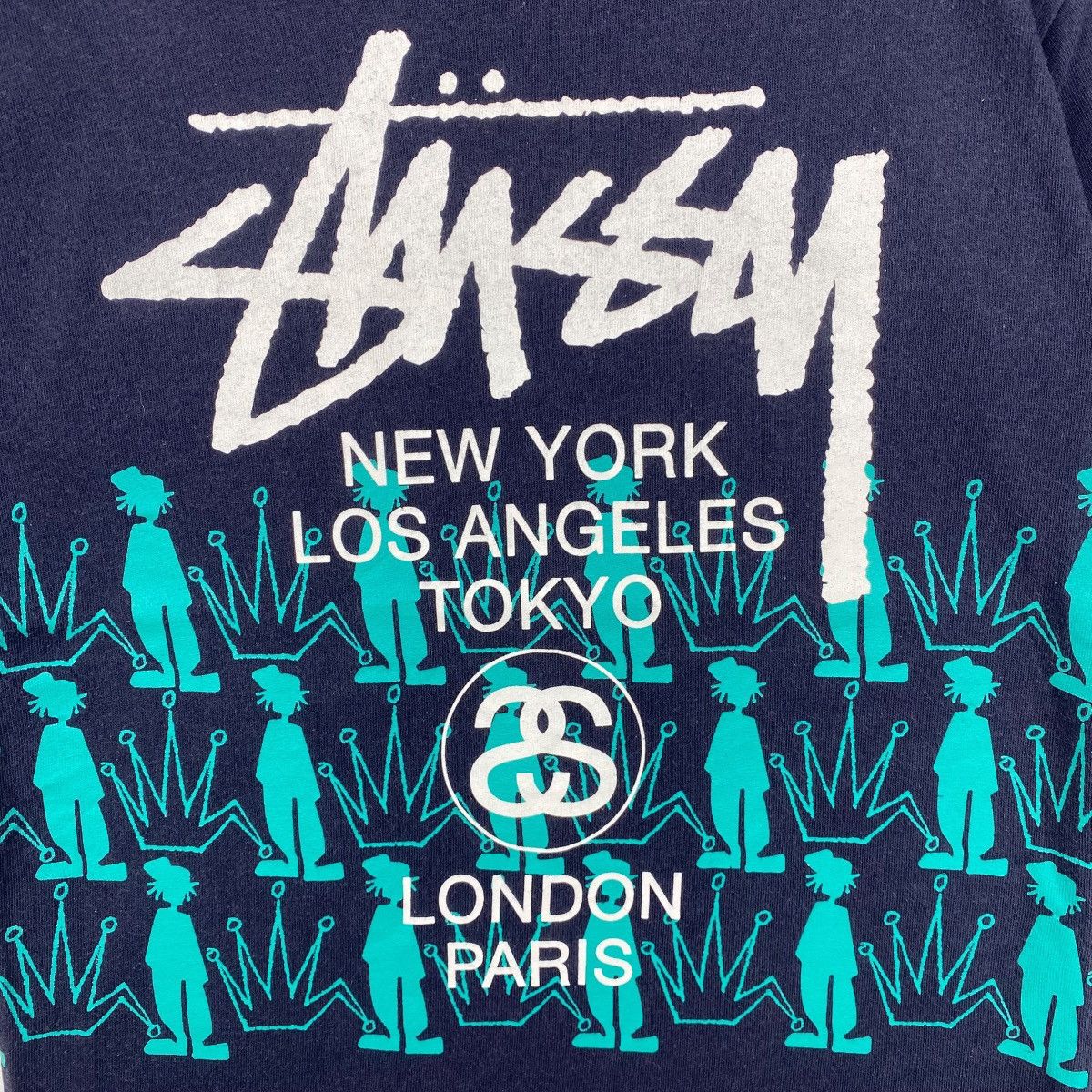 Stussy Vintage STUSSY Worldwide Graphic Sunfaded Tee Shirt Small Size US S / EU 44-46 / 1 - 2 Thumbnail