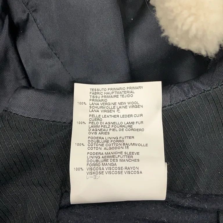 Maison Margiela F/W12 Fur Lined Leather & Wool Peacoat Jacket Size US L / EU 52-54 / 3 - 4 Thumbnail