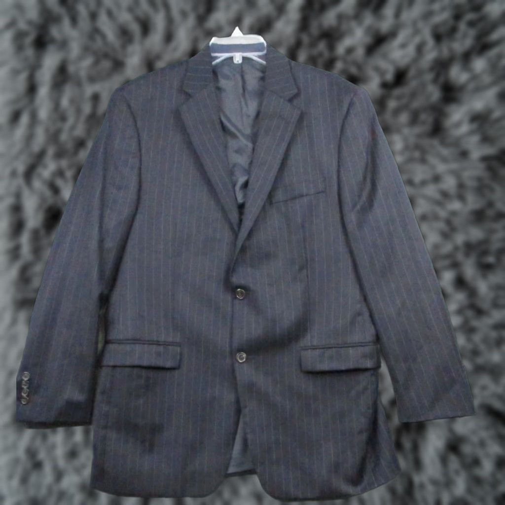Ralph Lauren Lauren Ralph Lauren Blazer Men 42L Navy Pin Stripe Sport Coat Jacket Size 42R - 1 Thumbnail