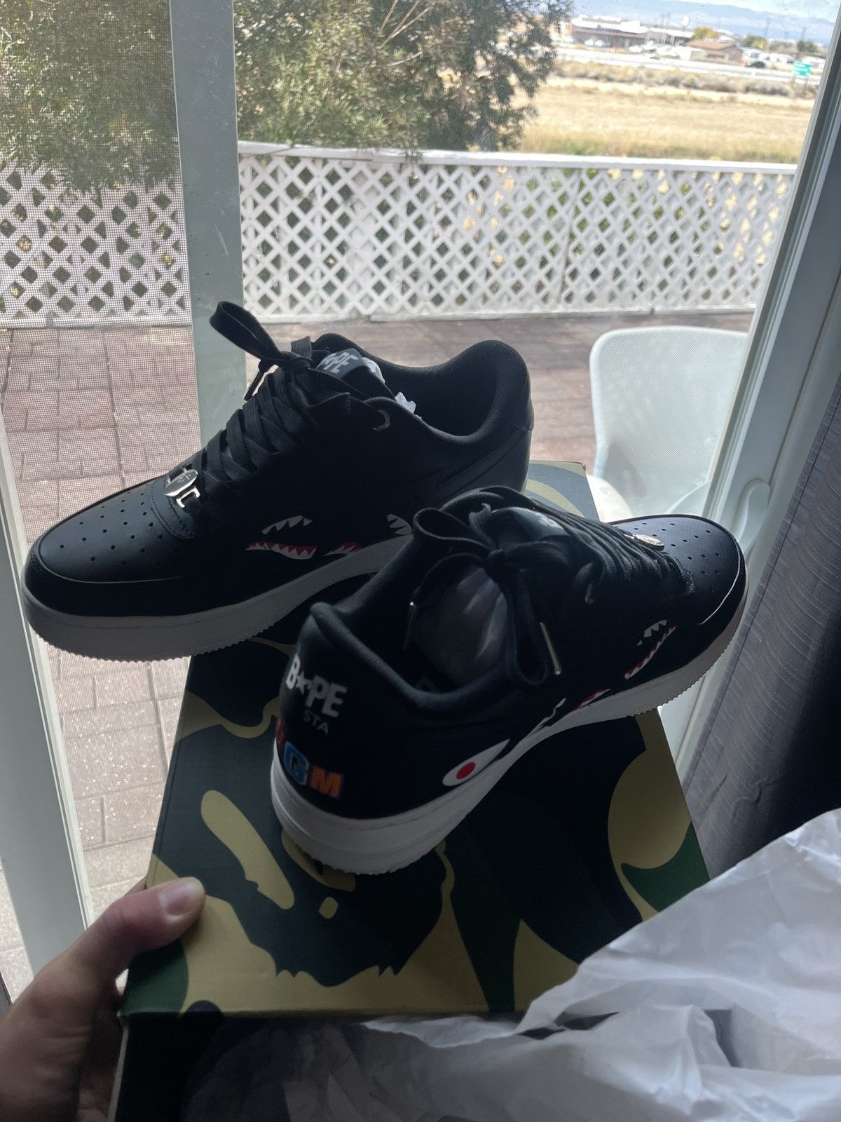 Bape BAPESTA SHARK “m2” BLACK Size US 9 / EU 42 - 11 Thumbnail