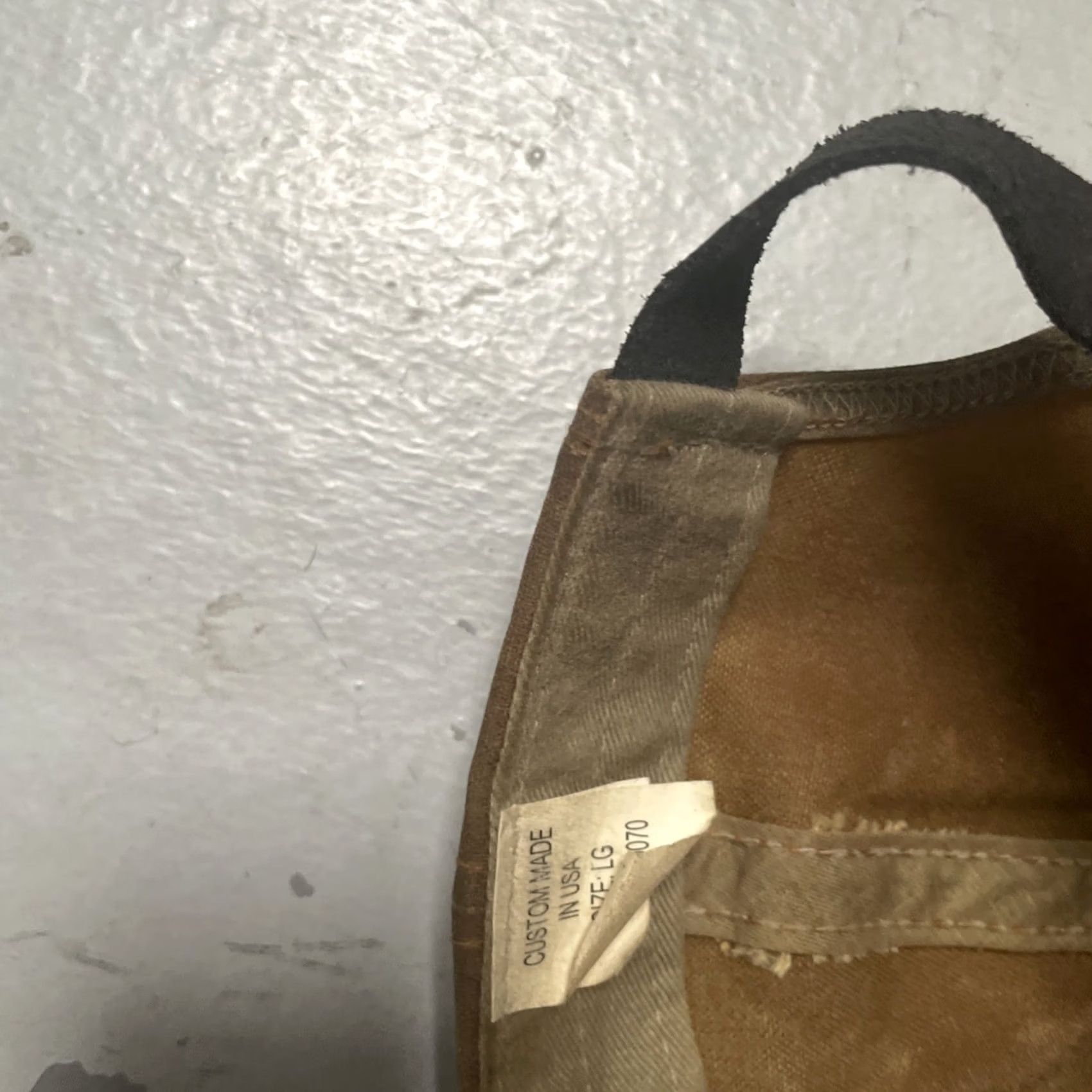 Filson VINTAGE Filson Waxed Canvas Low Profile Logger Cap Leather Strap Made USA L Baseball Cap Adjustable Tan Cotton Canvas Unisex Adults Mens Womens Size ONE SIZE - 8 Thumbnail