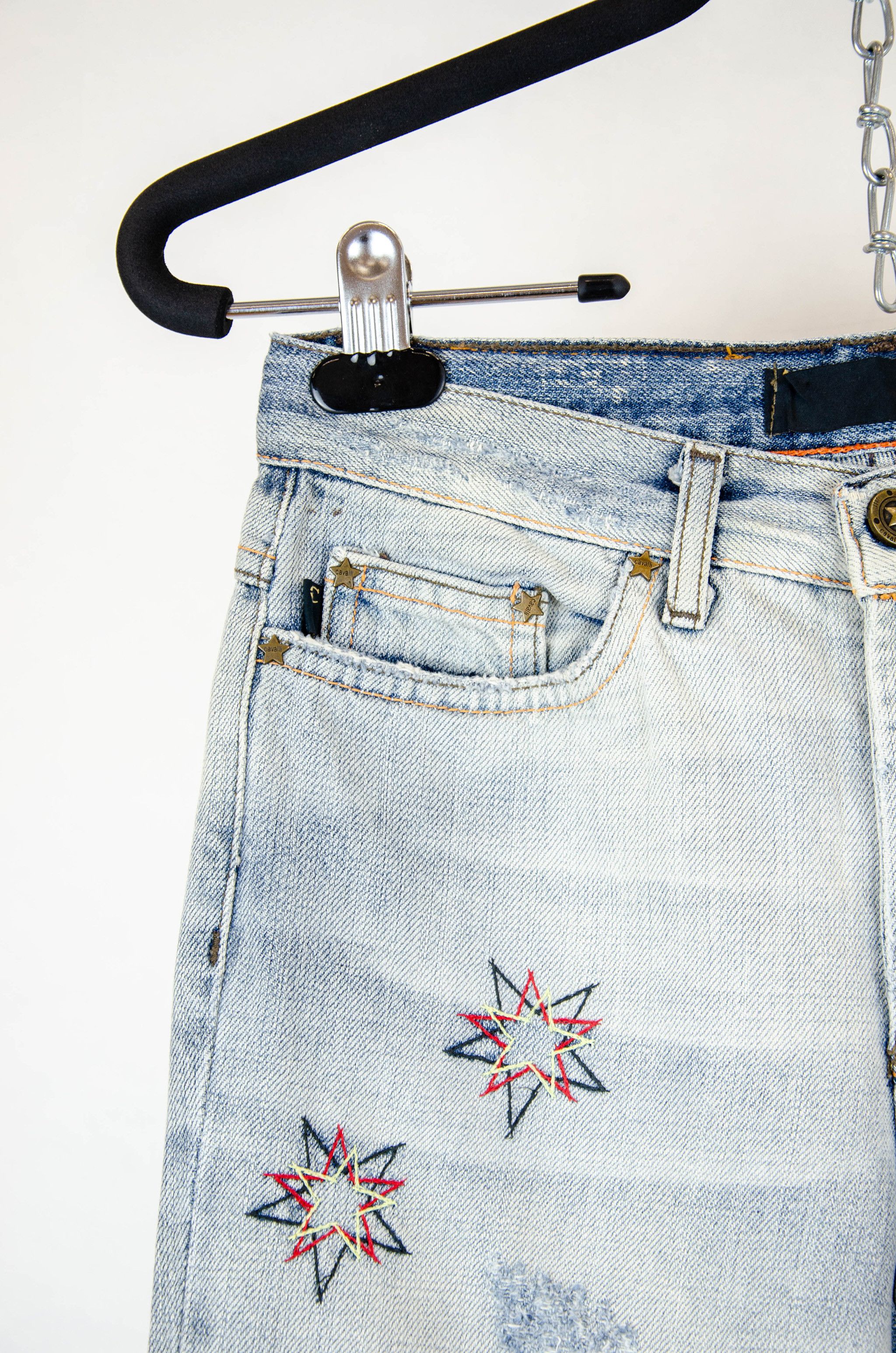 Just Cavalli Just Cavalli Tiger Embroidered Jeans – Size W26 Size 26" / US 2 / IT 38 - 3 Thumbnail