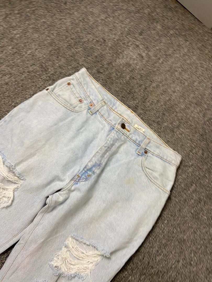 Levi's Levis 550 Relaxed Fit Distressed Ripped Jeans (197) Size US 31 - 9 Thumbnail