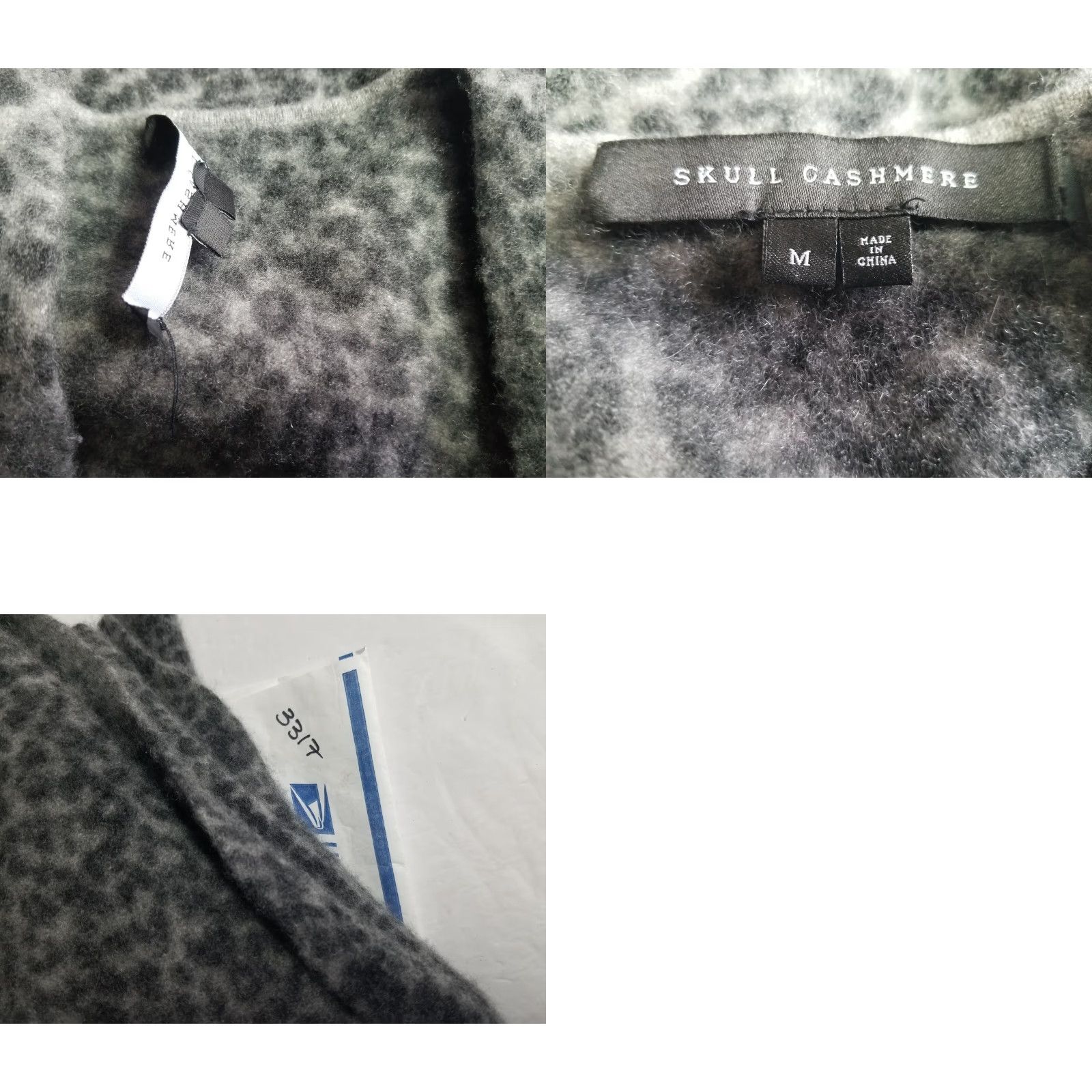 Vintage SKULL CASHMERE Cardigan Women S-M Open Distressed Knit Sweater Gray Size S / US 4 / IT 40 - 10 Thumbnail