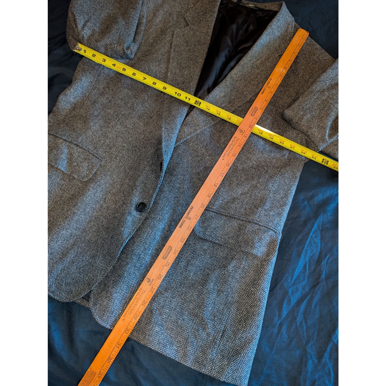Lands' End Vintage Lands' End Herringbone Blazer jacket Size 46R USA Size 46R - 3 Thumbnail
