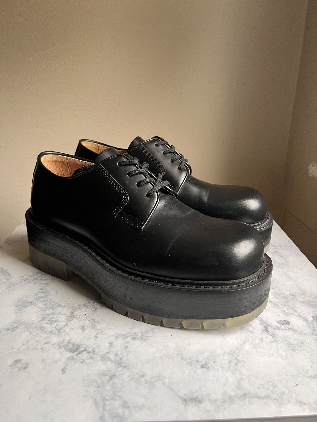 Bottega Veneta BOTTEGA VENETA STILT CHUNKY PLATFORM LACE UP DERBY'S 39.5/7 Size US 6.5 / EU 39-40 - 2 Thumbnail