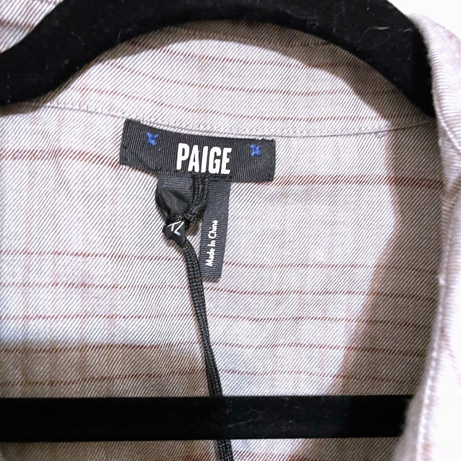 Paige PAIGE EVERETT Shirt Gray Plaid Check Button Down NWT SZ XL Size US XL / EU 56 / 4 - 3 Thumbnail