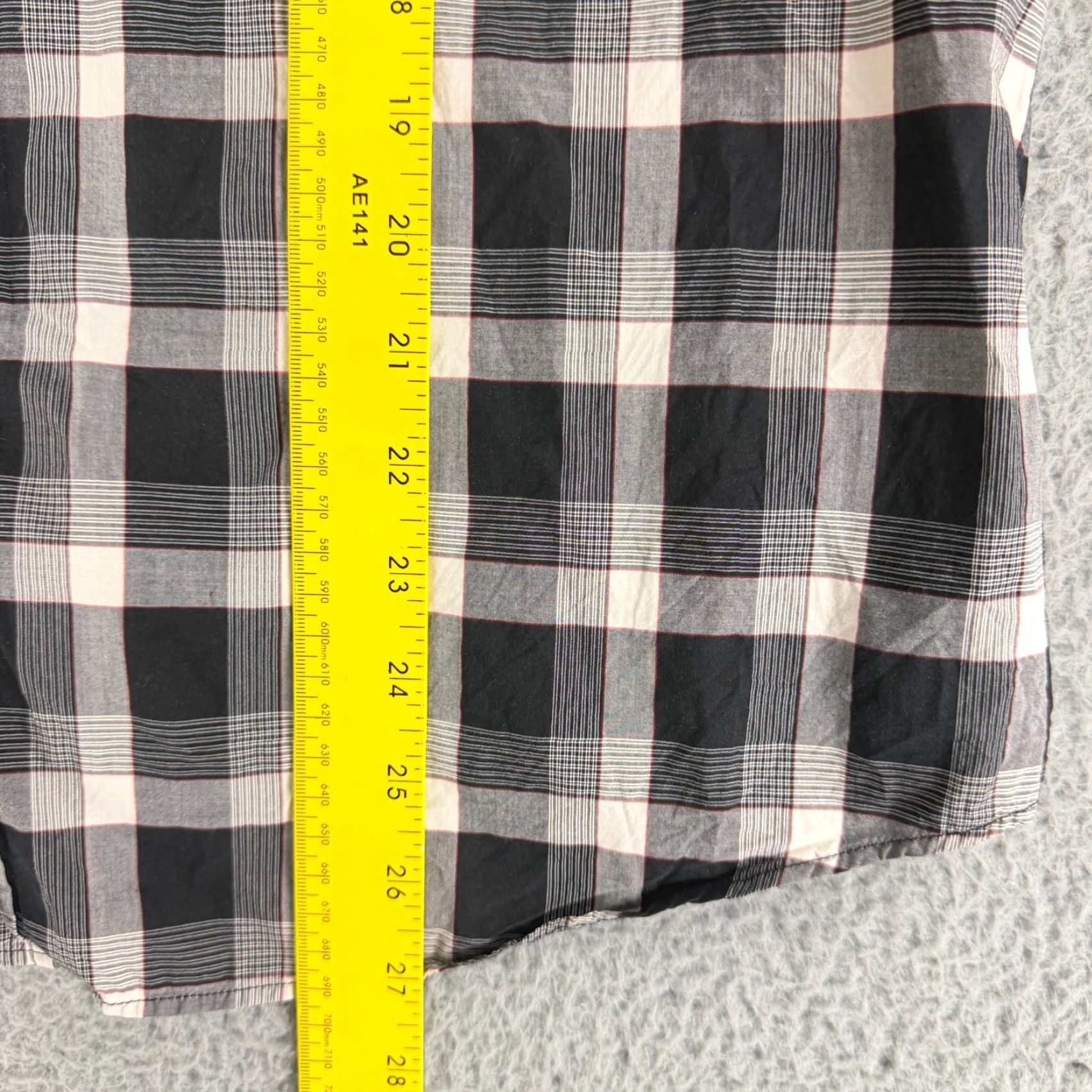 John Varvatos John Varvatos Button-Up Shirt Mens Large Black Plaid Long Sleeve 100% Cotton Size US L / EU 52-54 / 3 - 6 Thumbnail