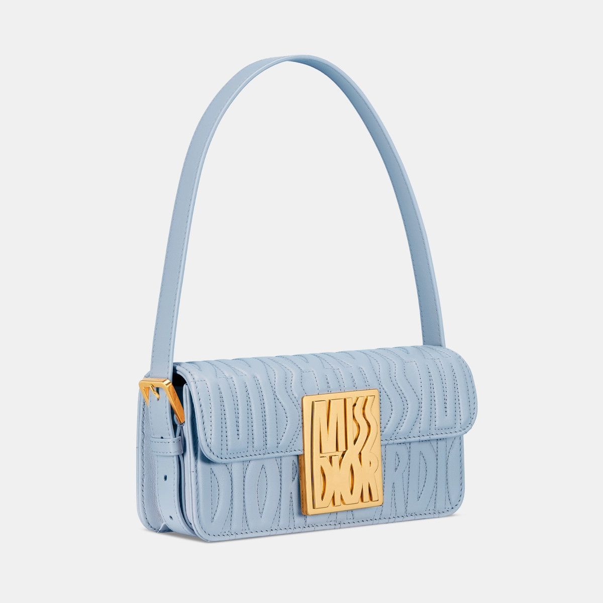 Dior o1bcso1str0226 Size:OS/Miss Dior Flap Bag in Pale Blue Size ONE SIZE - 1 Thumbnail