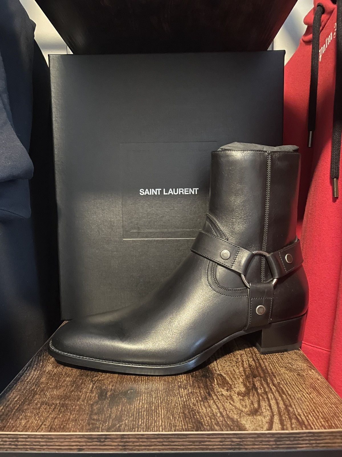 SAINT LAURENT】Wyatt Harness Boots 41 26