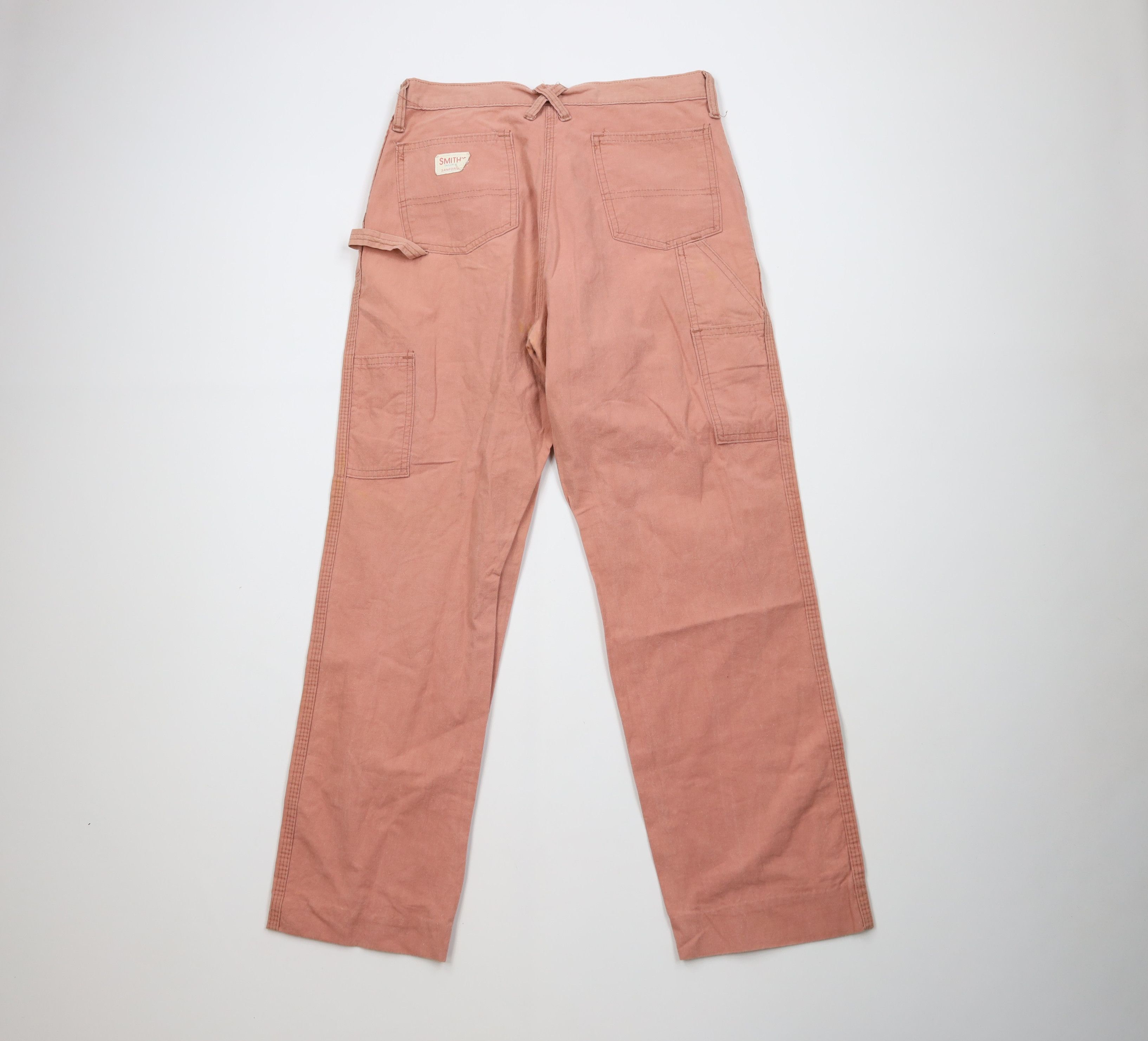 Vintage Vintage 60s 70s Streetwear Dungaree Work Pants Pink USA Size US 32 / EU 48 - 9 Thumbnail