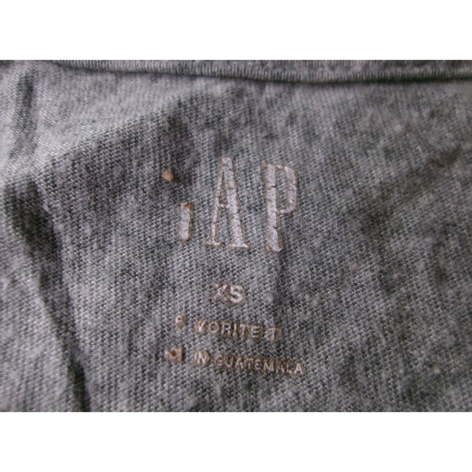 Gap Gap Women's Shirt Adult XS Gray V-Neck Lightweight Cotton-Blend Basic Tee Size XS / US 0-2 / IT 36-38 - 6 Thumbnail
