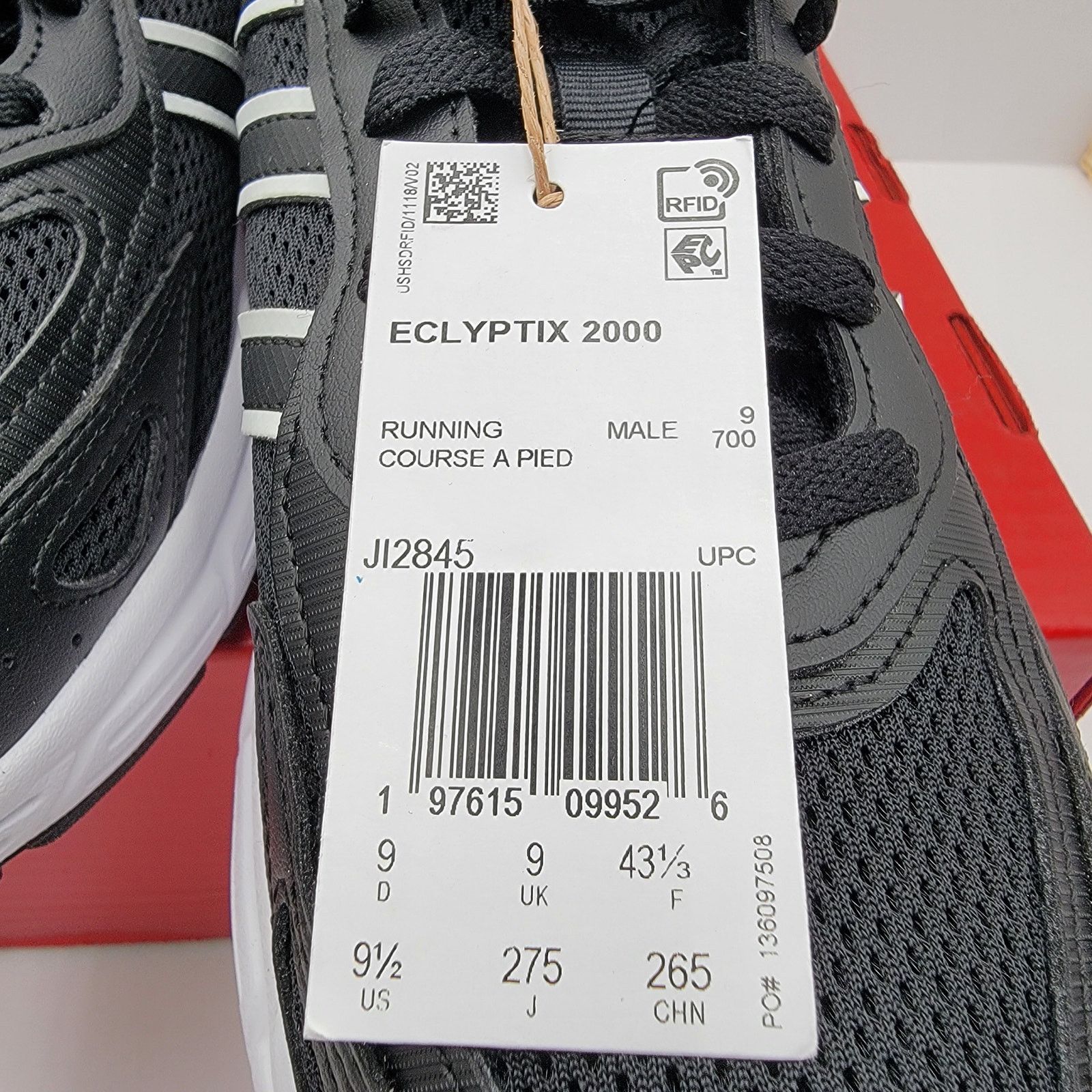 Adidas Adidas Eclyptix 2000 Black White Mens Size 9.5 NWOB (220) Size US 9.5 / EU 42-43 - 4 Thumbnail