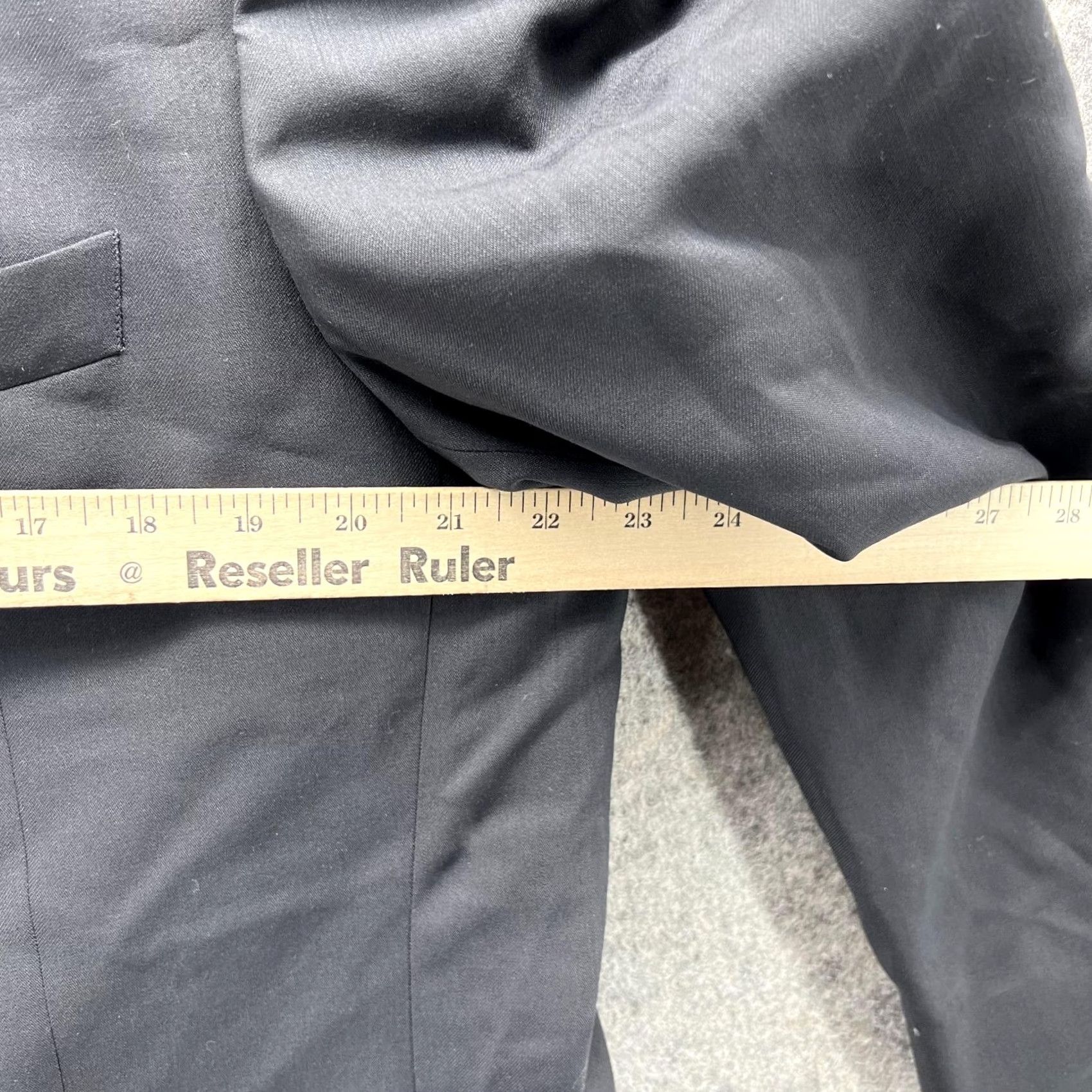 Hugo Boss HUGO BOSS Blazer Men 46R Black Wool Regular Single-Breasted 3-Button Jacket Coat Dress Suit Formal Business Casual Vintage No Size 46R - 6 Thumbnail