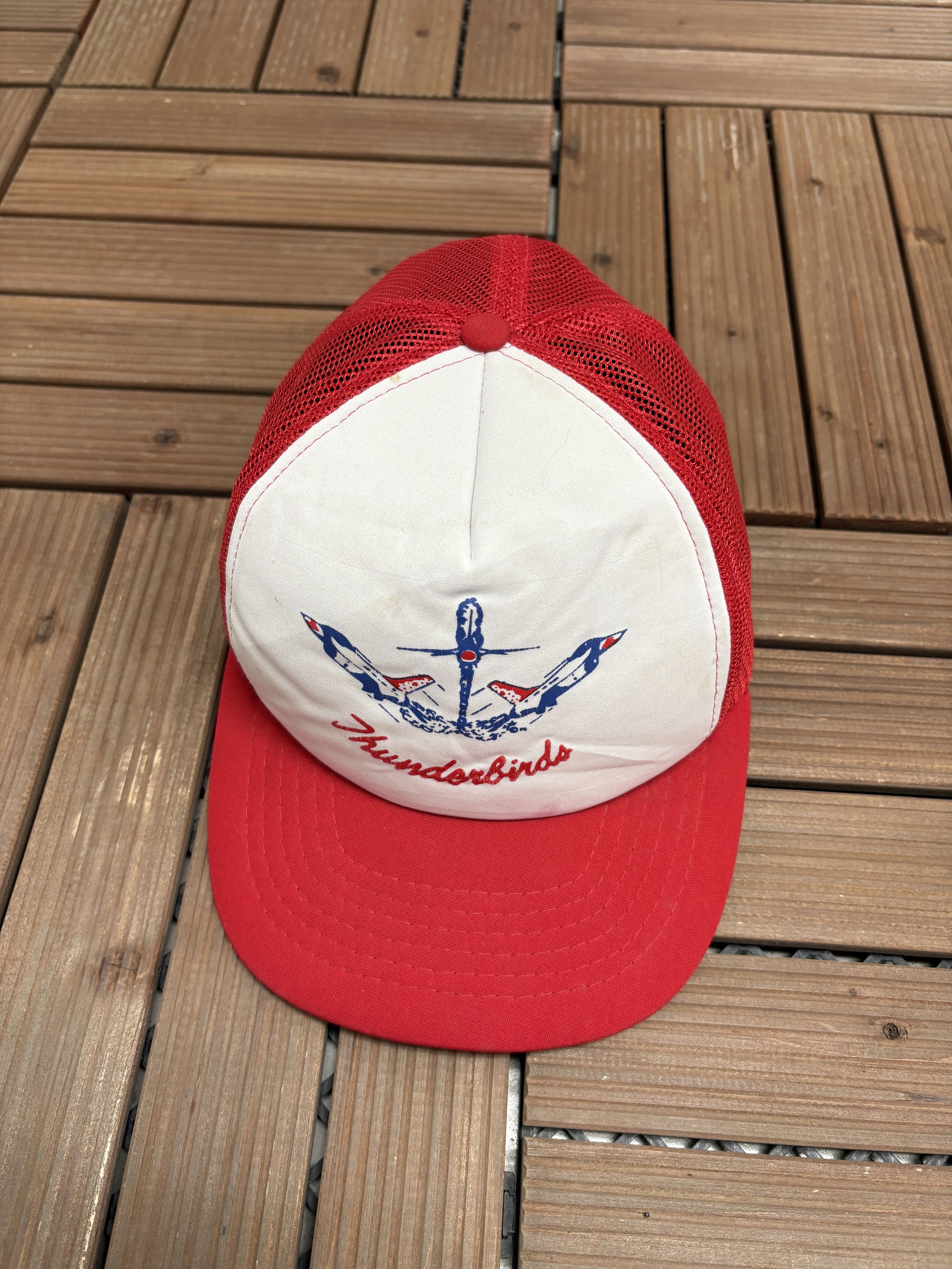 Vintage US Air Force Thunderbirds Vintage White Trucker Hat Size ONE SIZE - 1 Thumbnail