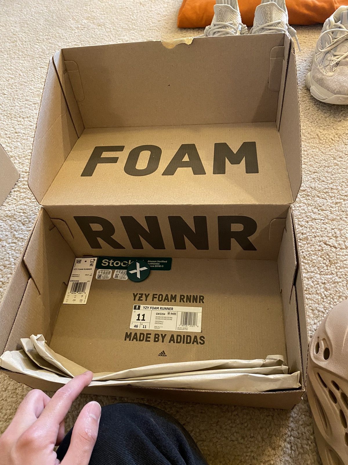 Adidas × Kanye West Yeezy Foam Rnners Ochre Size US 11 / EU 44 - 9 Thumbnail