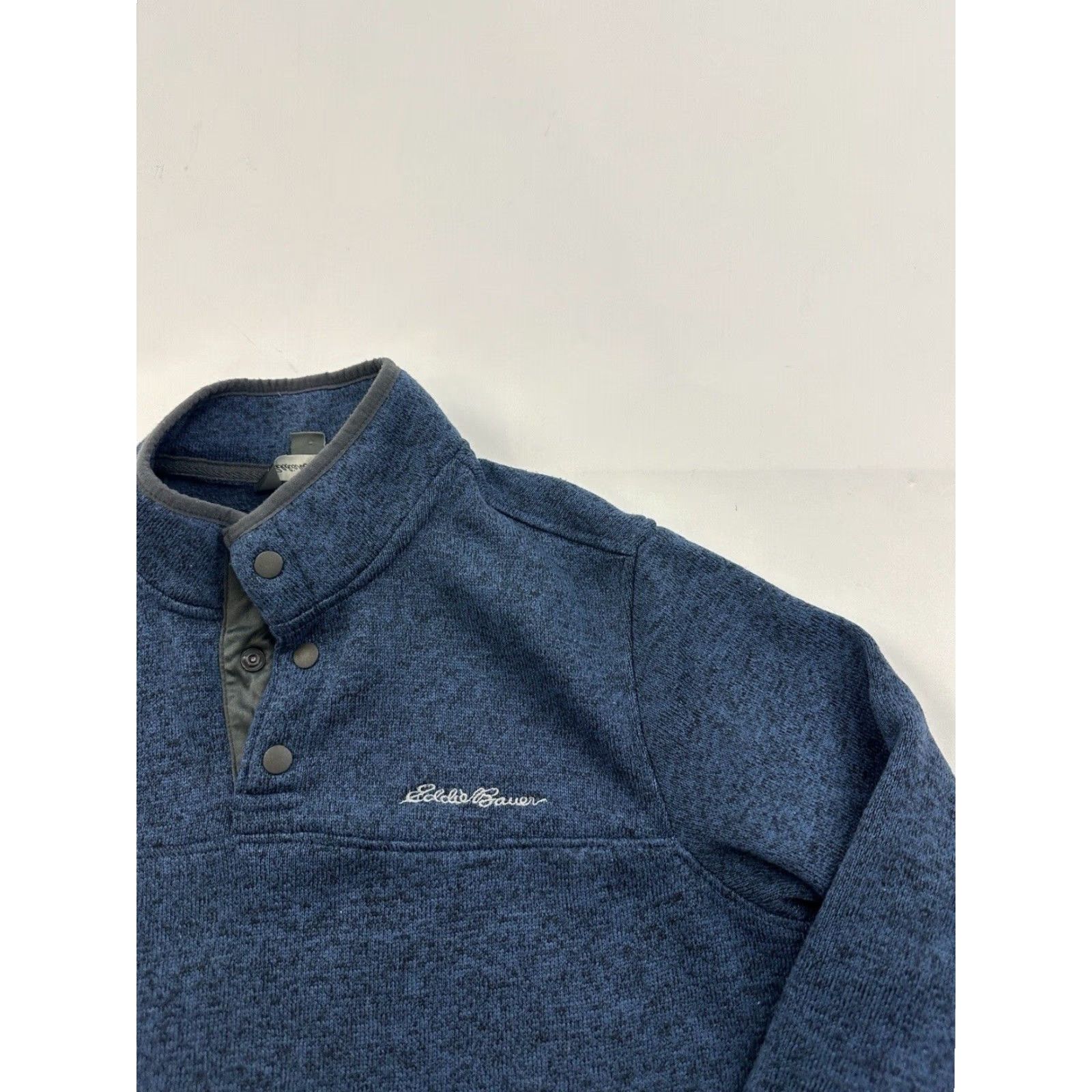 Eddie Bauer Eddie Bauer Mens Blue Pullover Sweatshirt 1/4 Snap Large Radiator Fleece Size US L / EU 52-54 / 3 - 2 Thumbnail