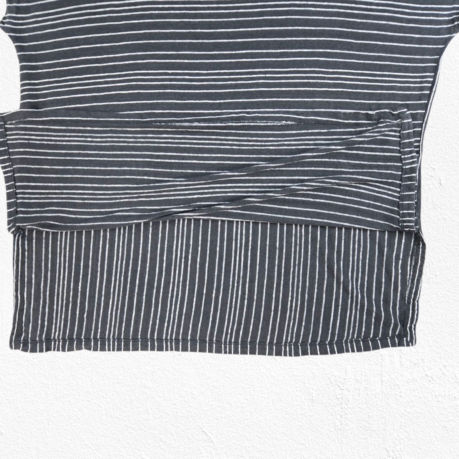 Eileen Fisher Eileen Fisher Black White Linen Boxy Striped Top Size Large Size L / US 10 / IT 46 - 4 Thumbnail