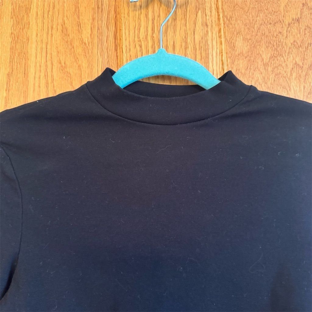 Shein SHEIN Women's Black Mock Neck Long Sleeve Crop Top Size M C Size M / US 6-8 / IT 42-44 - 3 Thumbnail