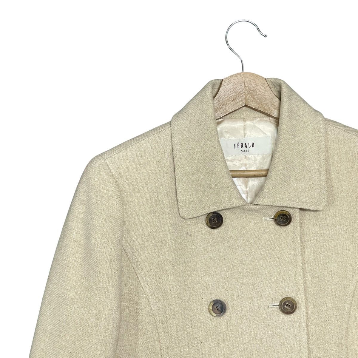 Louis Feraud Vintage Louis Feraud Paris Wool & Cashmere Peacoat Jacket Size S / US 4 / IT 40 - 7 Thumbnail