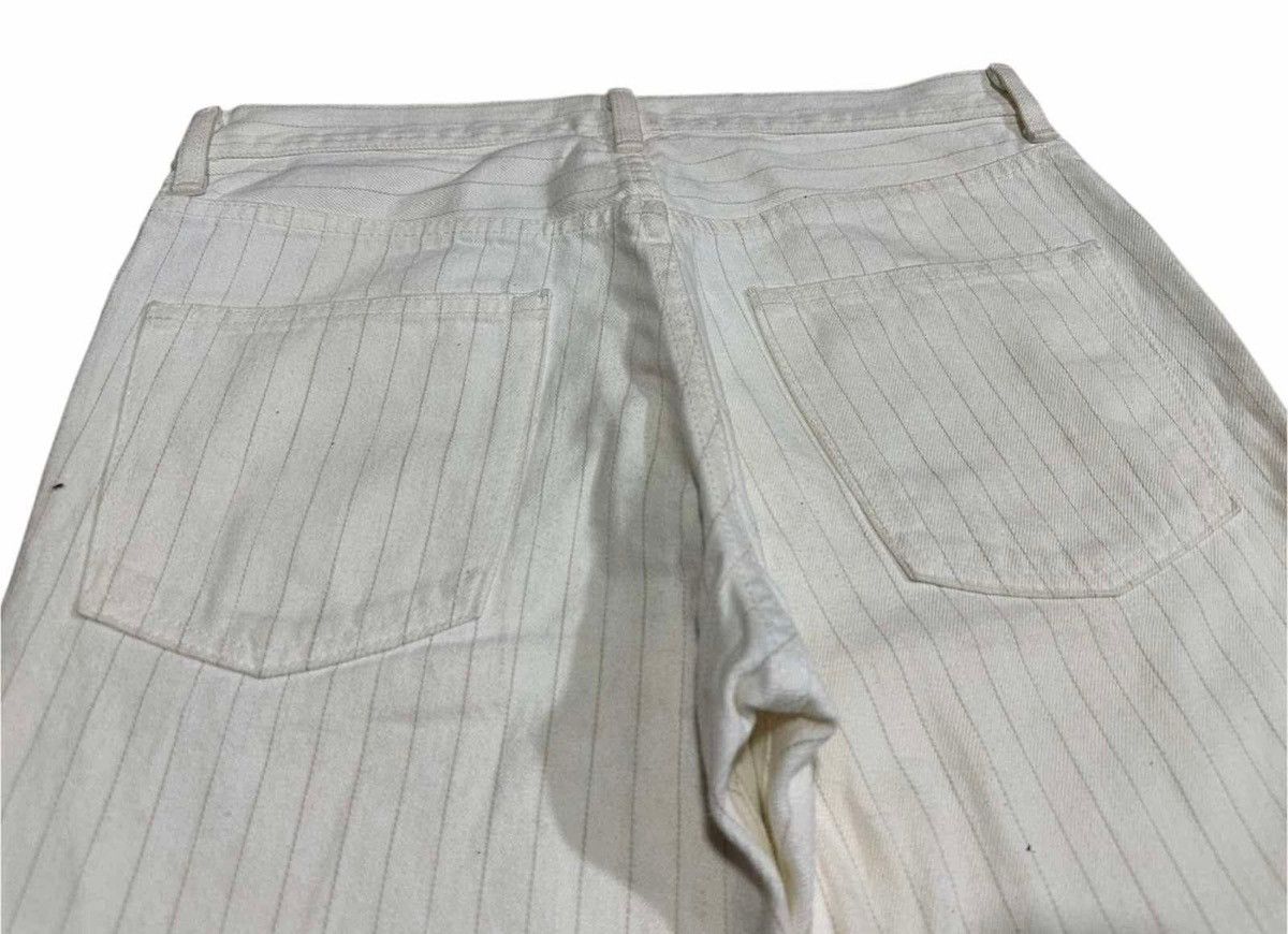 5351 POUR LES HOMMES 🔥Y2K Archived Abahouse Flared Denim Bootcut White Striped Size US 31 - 8 Thumbnail