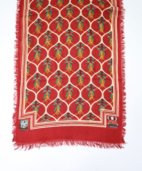 Kapital KAPITAL Rayon Disco Arabesque Pattern Stole Dark Red Size ONE SIZE - 1 Thumbnail