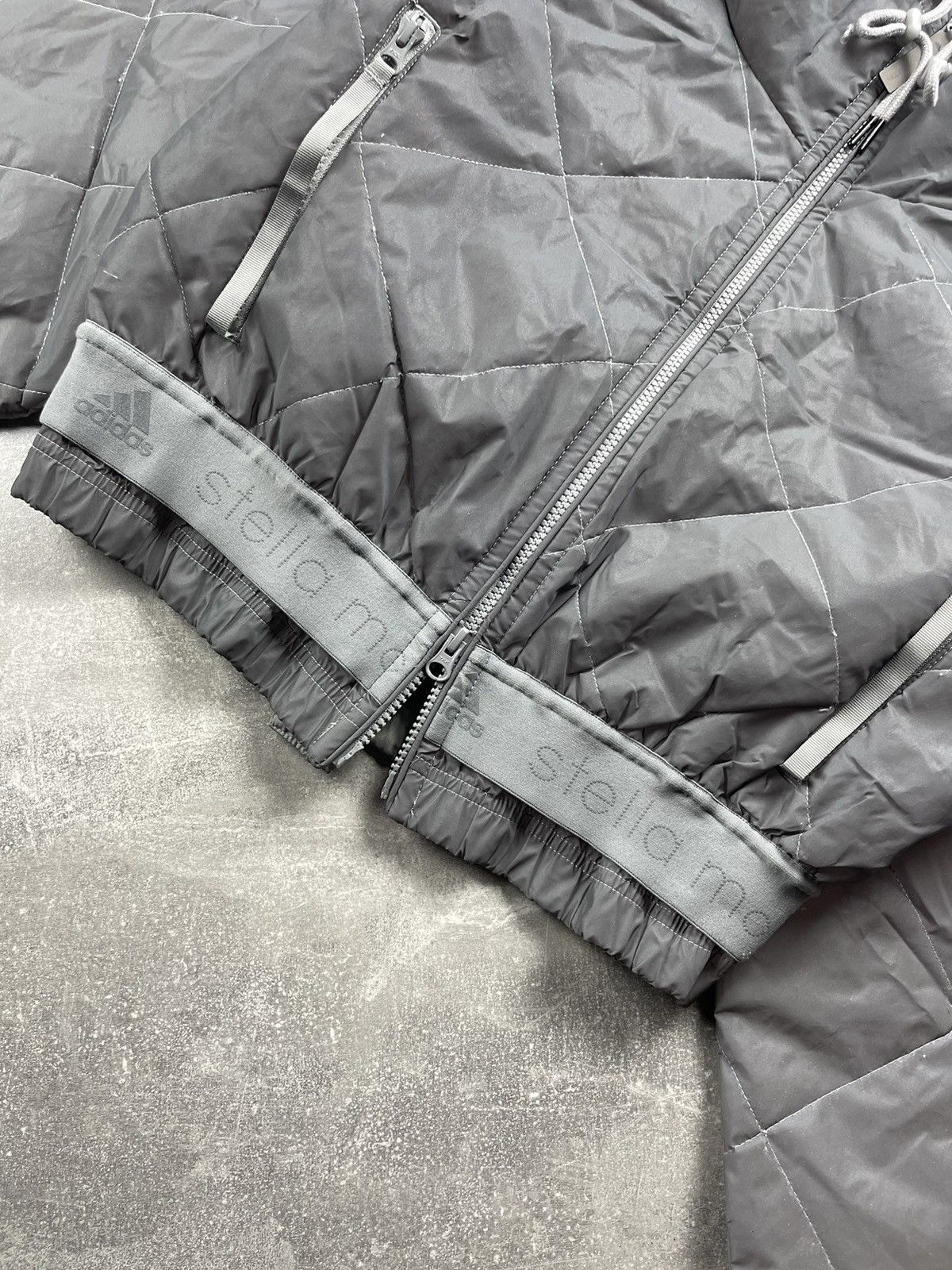 Adidas × Stella McCartney Adidas Stella McCartney Reflective Quilted Jacket Gray Size M / US 6-8 / IT 42-44 - 6 Thumbnail