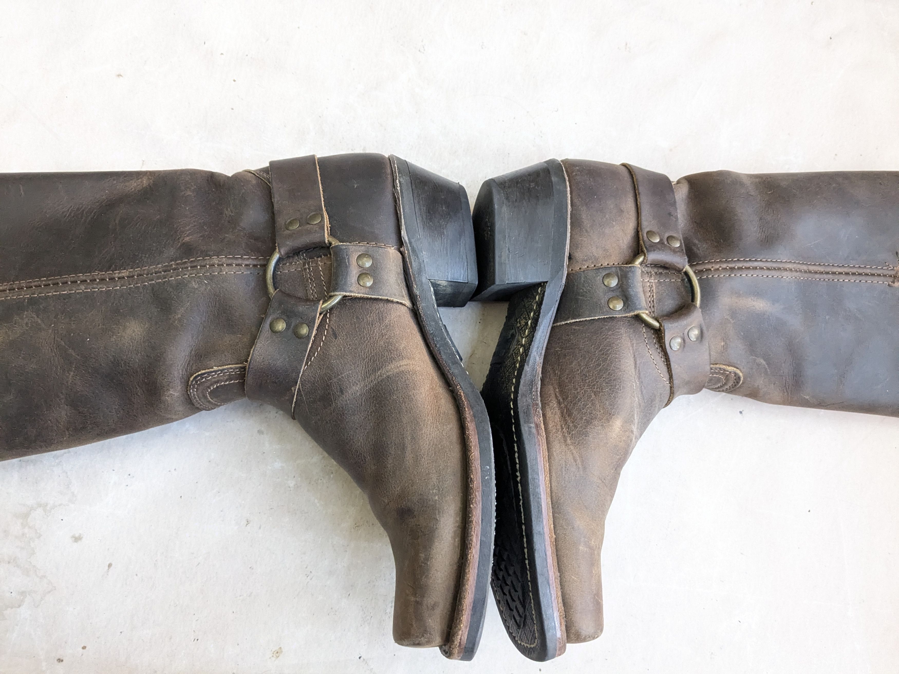 Frye Frye Harness Boots Brown 8 Leather Size US 8 / EU 41 - 12 Thumbnail