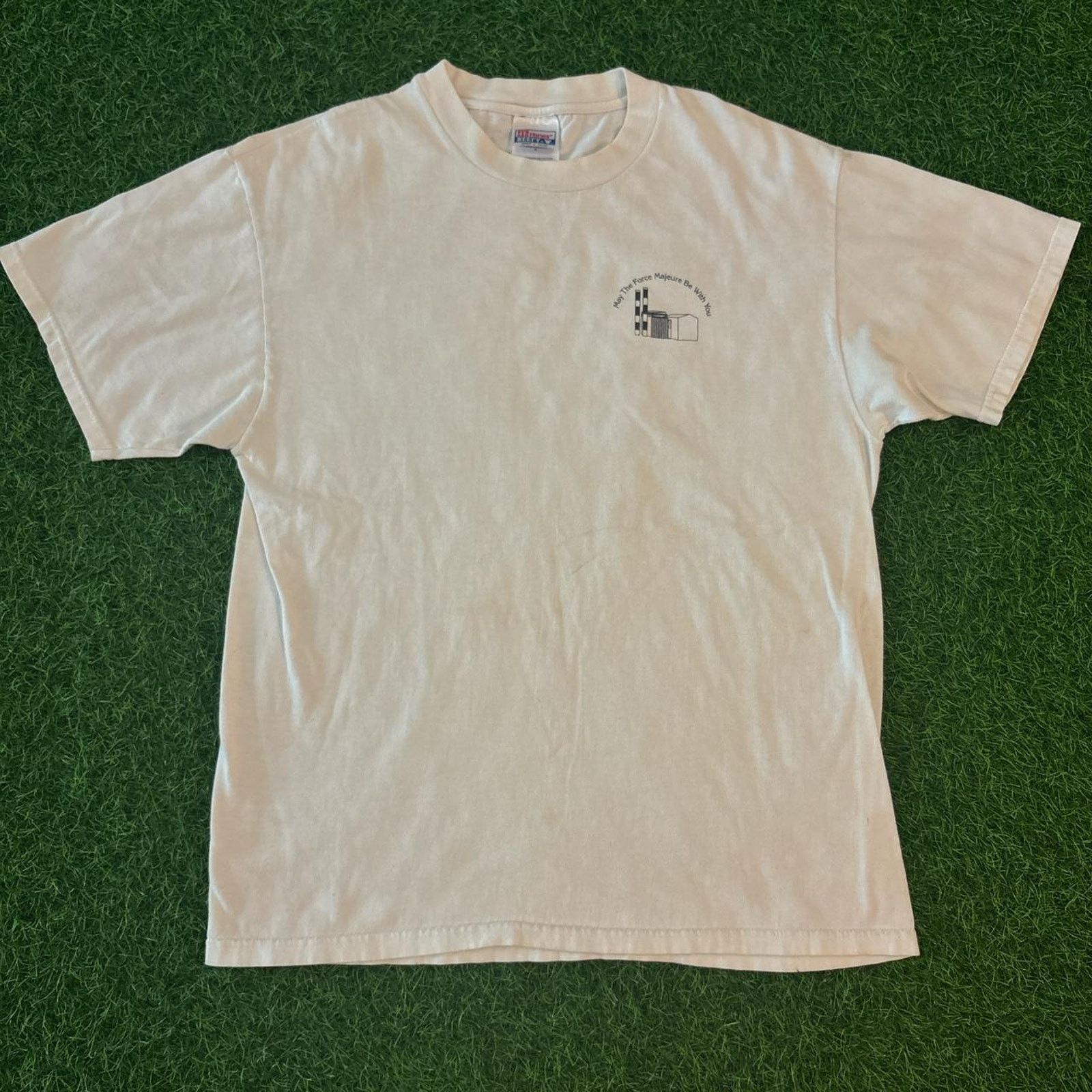 Hanes Vintage 90s ‘May The Force Majeure Be With You’ Graphic Tee Size US L / EU 52-54 / 3 - 1 Thumbnail