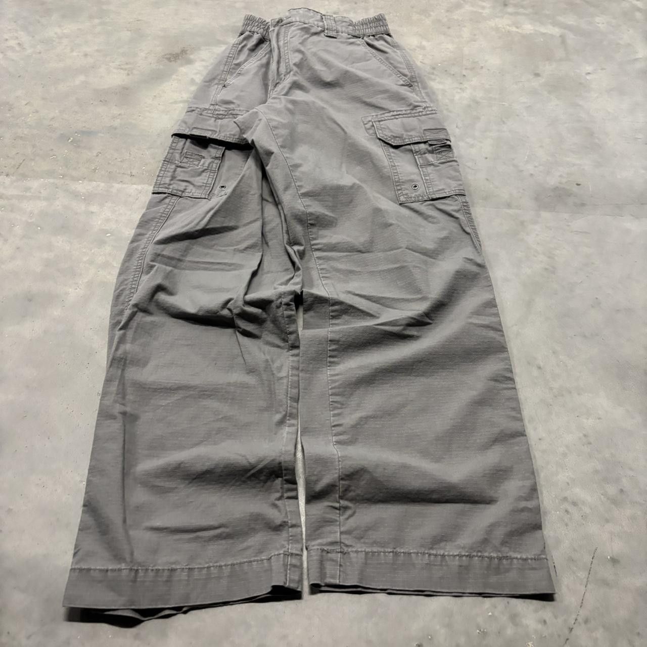 Japanese Brand × Vintage Crazy Vintage Y2K/2000s Grey Workwear Streetwear Skater Cargo Pants! Size US 34 / EU 50 - 3 Thumbnail