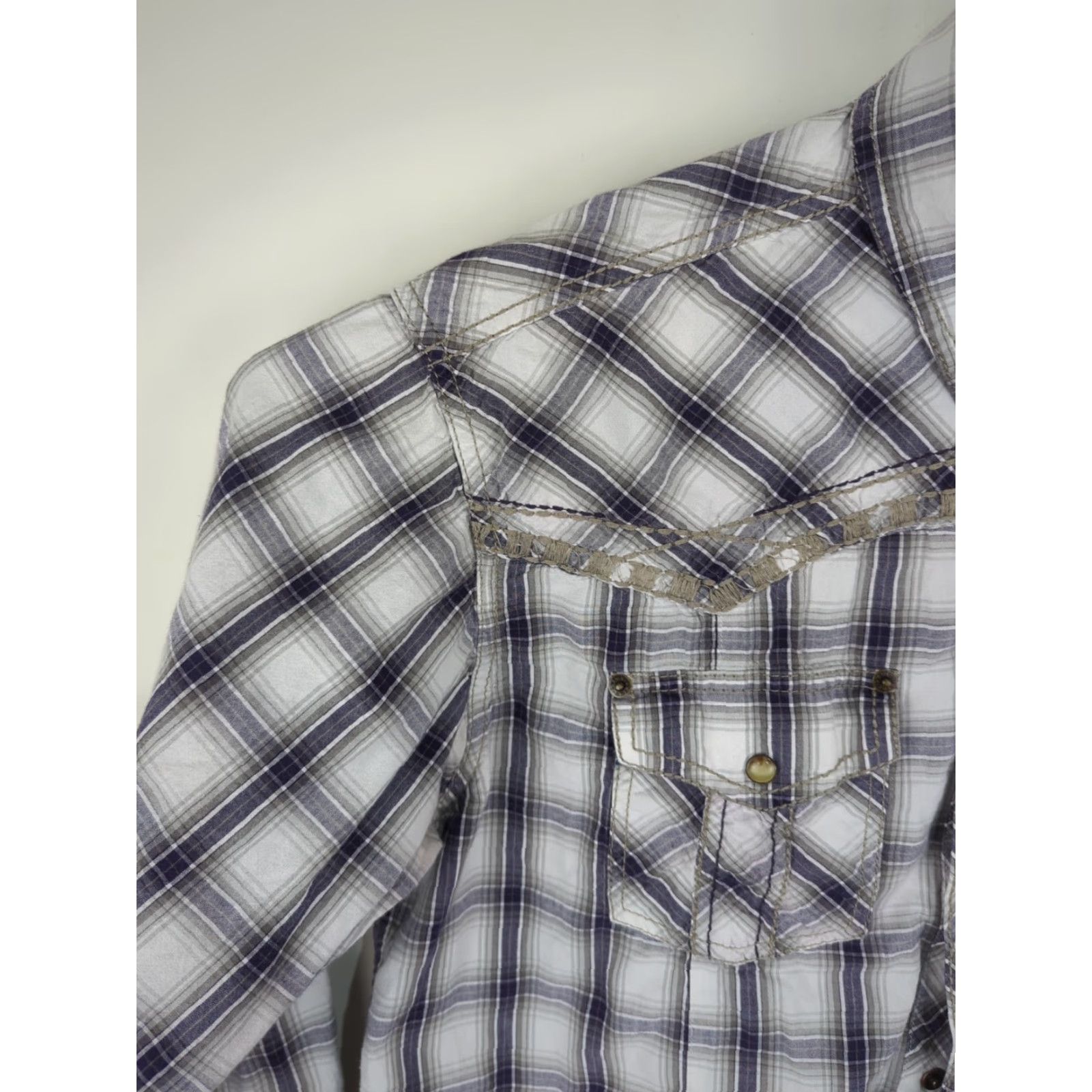 Ariat Ariat Retro Fit Plaid Pearl Snap Long Sleeve Button Up Shirt L Mens Western Size US L / EU 52-54 / 3 - 4 Thumbnail