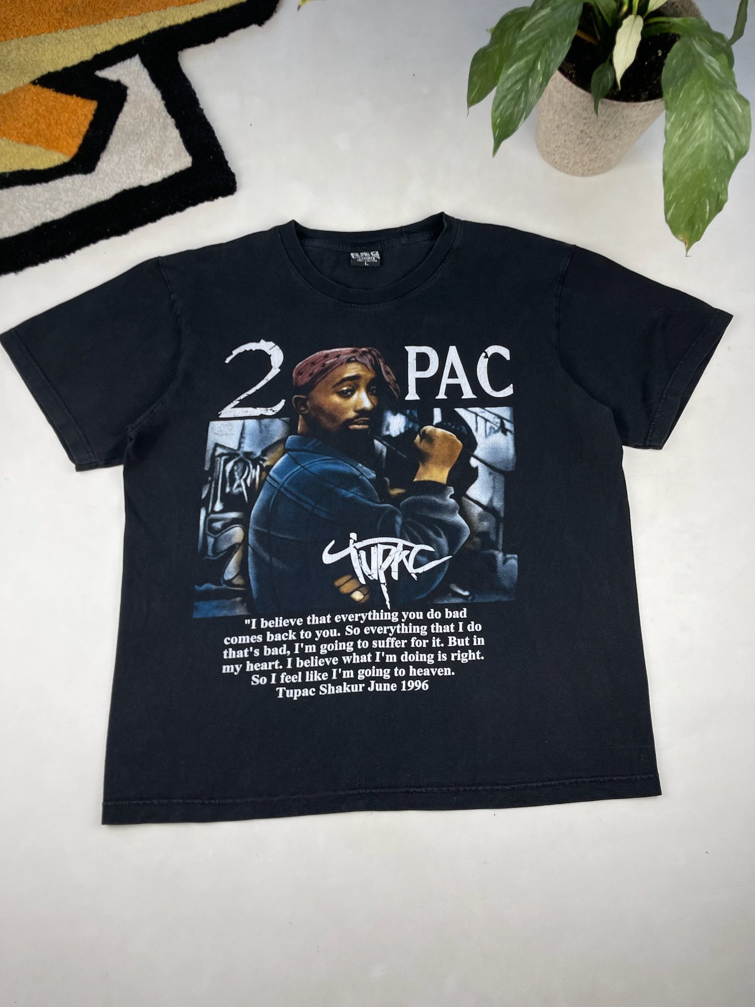 Rap Tees Tupac Shakur 2Pac T-Shirt vintage rap tee Size US L / EU 52-54 / 3 - 1 Thumbnail