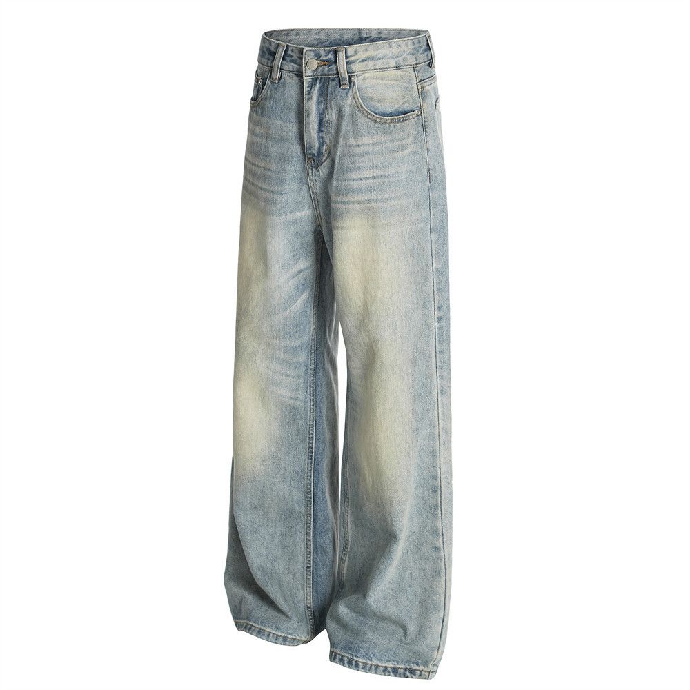 Japanese Brand × Jean American men's casual loose punk distressed washed jeans Size US 32 / EU 48 - 2 Thumbnail