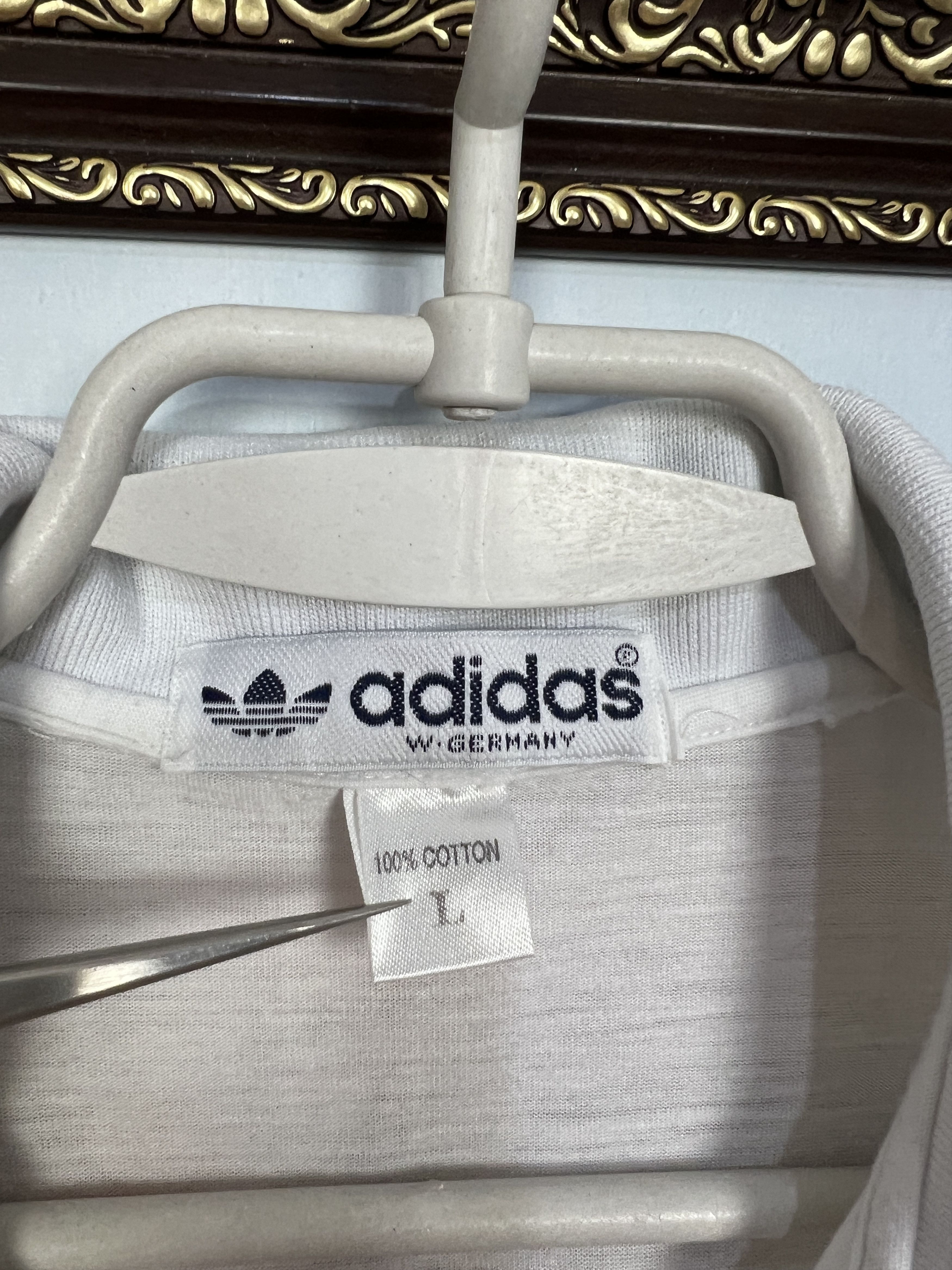 Adidas Vintage 80's Edberg Lendl Agassi Tennis Polo Shirt Jersey Size US L / EU 52-54 / 3 - 8 Thumbnail