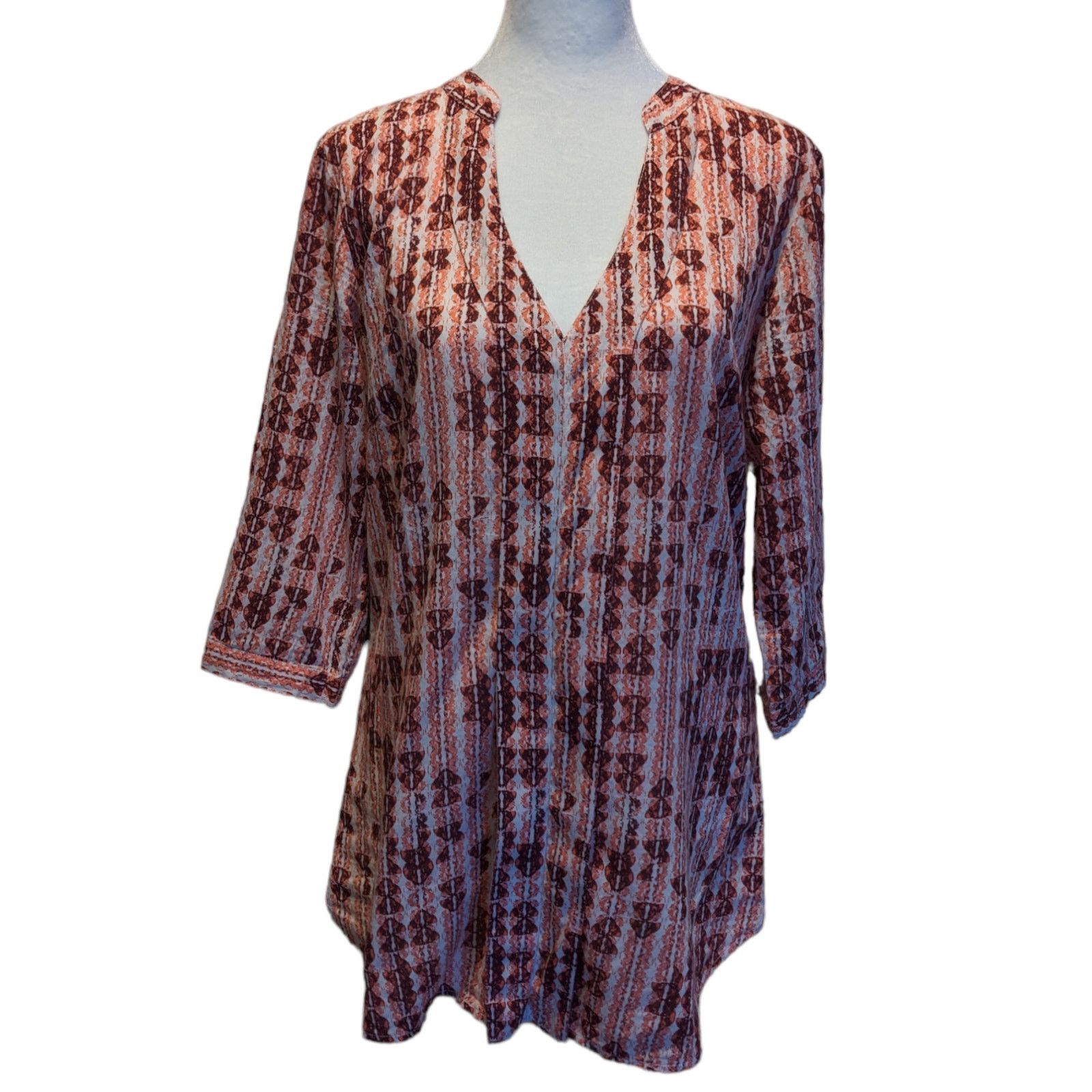 Patagonia Patagonia Sedum Coyote Block Coral Organic Cotton Tunic Size M / US 6-8 / IT 42-44 - 1 Thumbnail