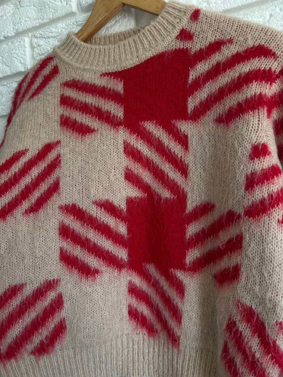 Sandro Sandro Ginn Checked Jacquard Sweater in Red RRP~380$ Size S / US 4 / IT 40 - 7 Thumbnail