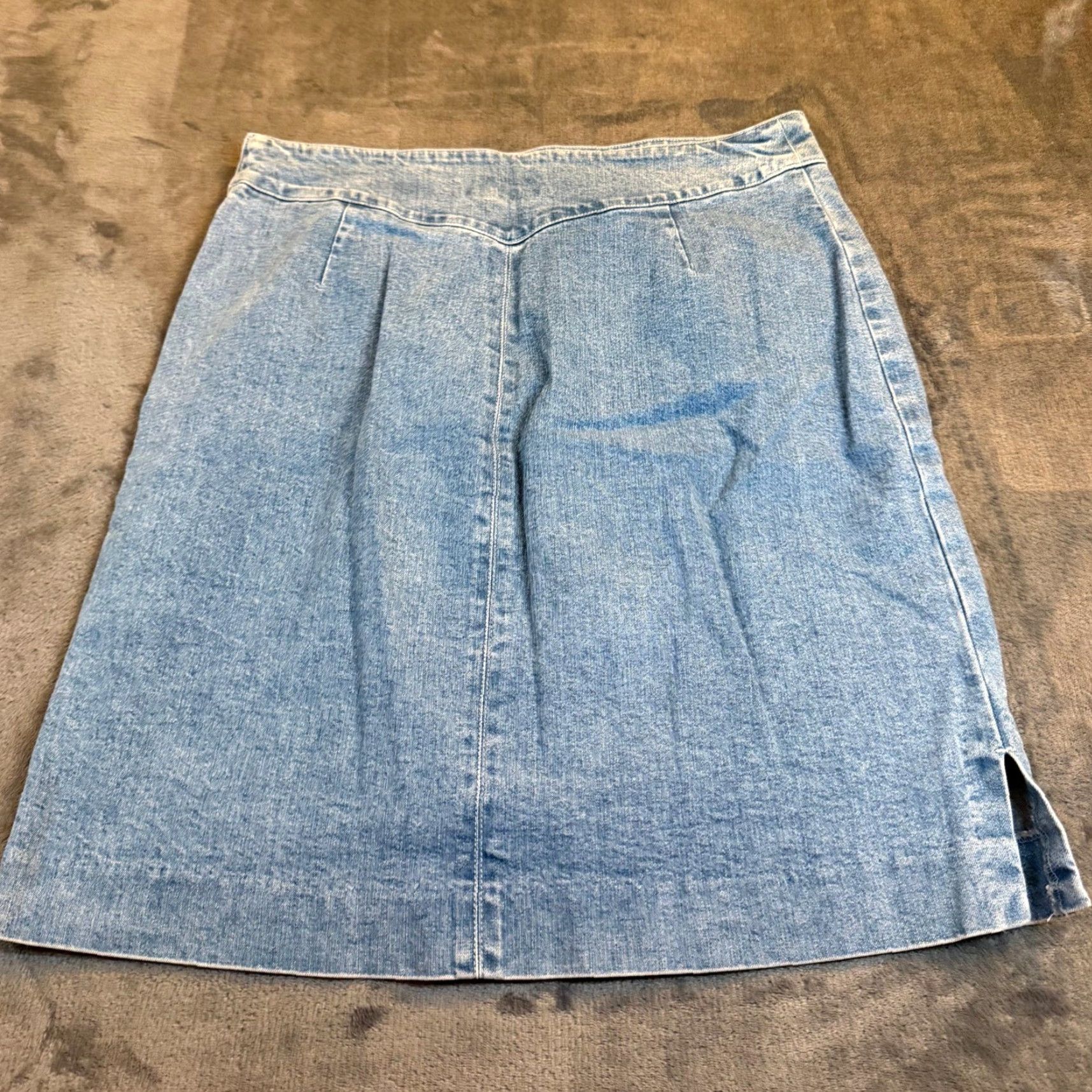 Ralph Lauren Ralph Lauren Denim A-Line Skirt Midi Blue Womens Size 8 Stretch Button Zip Mid Rise Casual Summer Spring Size 30" / US 8 / IT 44 - 3 Thumbnail